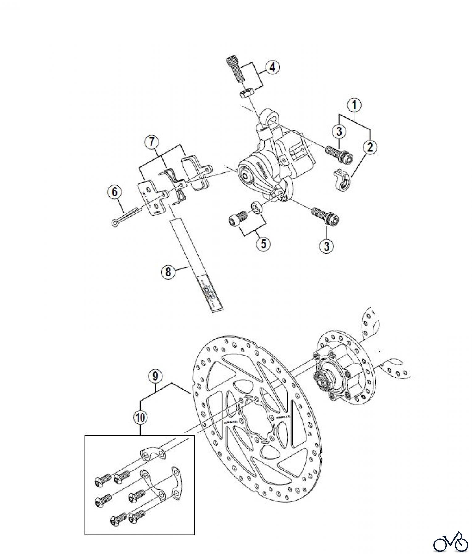  Shimano BR Brake - Bremse BR-M475-M-2180A Front Disc Brake