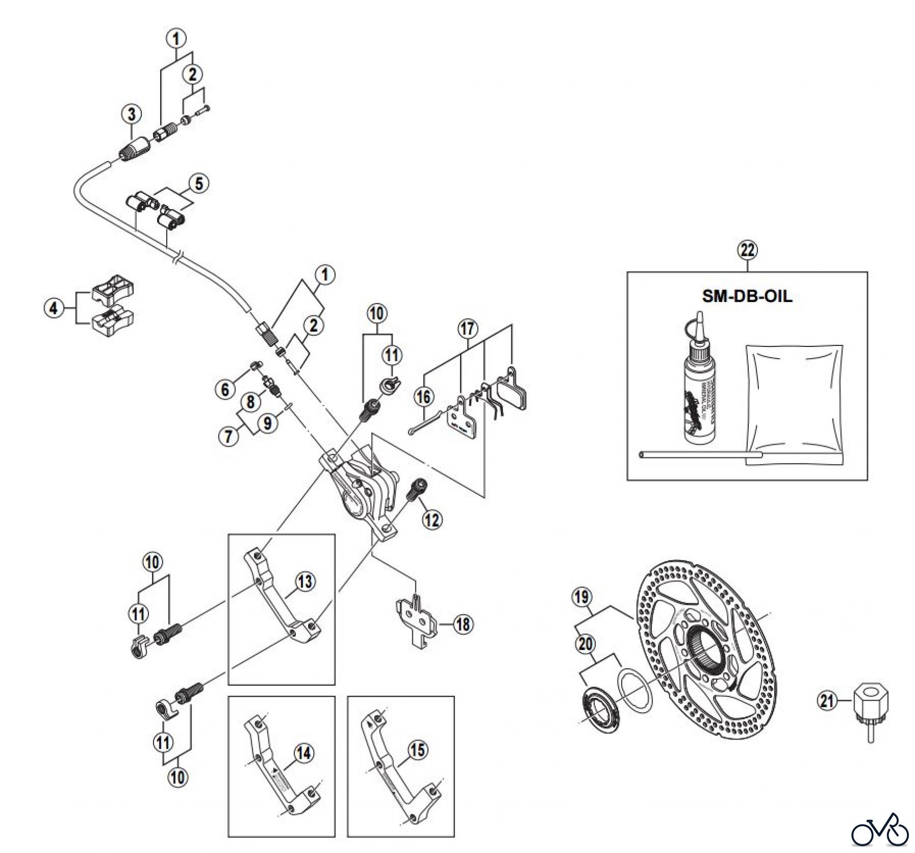  Shimano BR Brake - Bremse BR-M486-R-2884 Rear Disc Brake