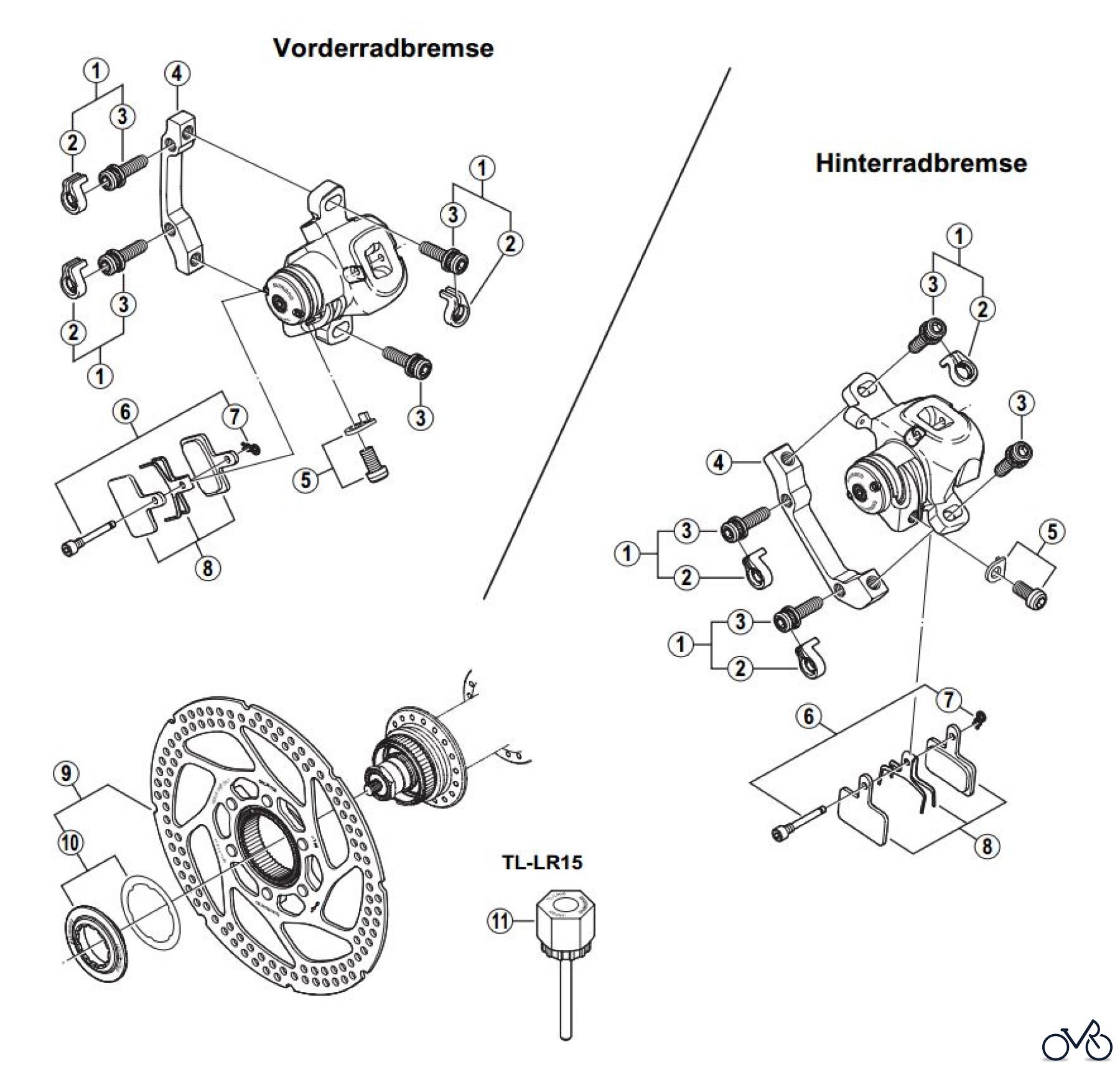Shimano BR Brake - Bremse BR-M495, 2005 SHIMANO Scheibenbremse