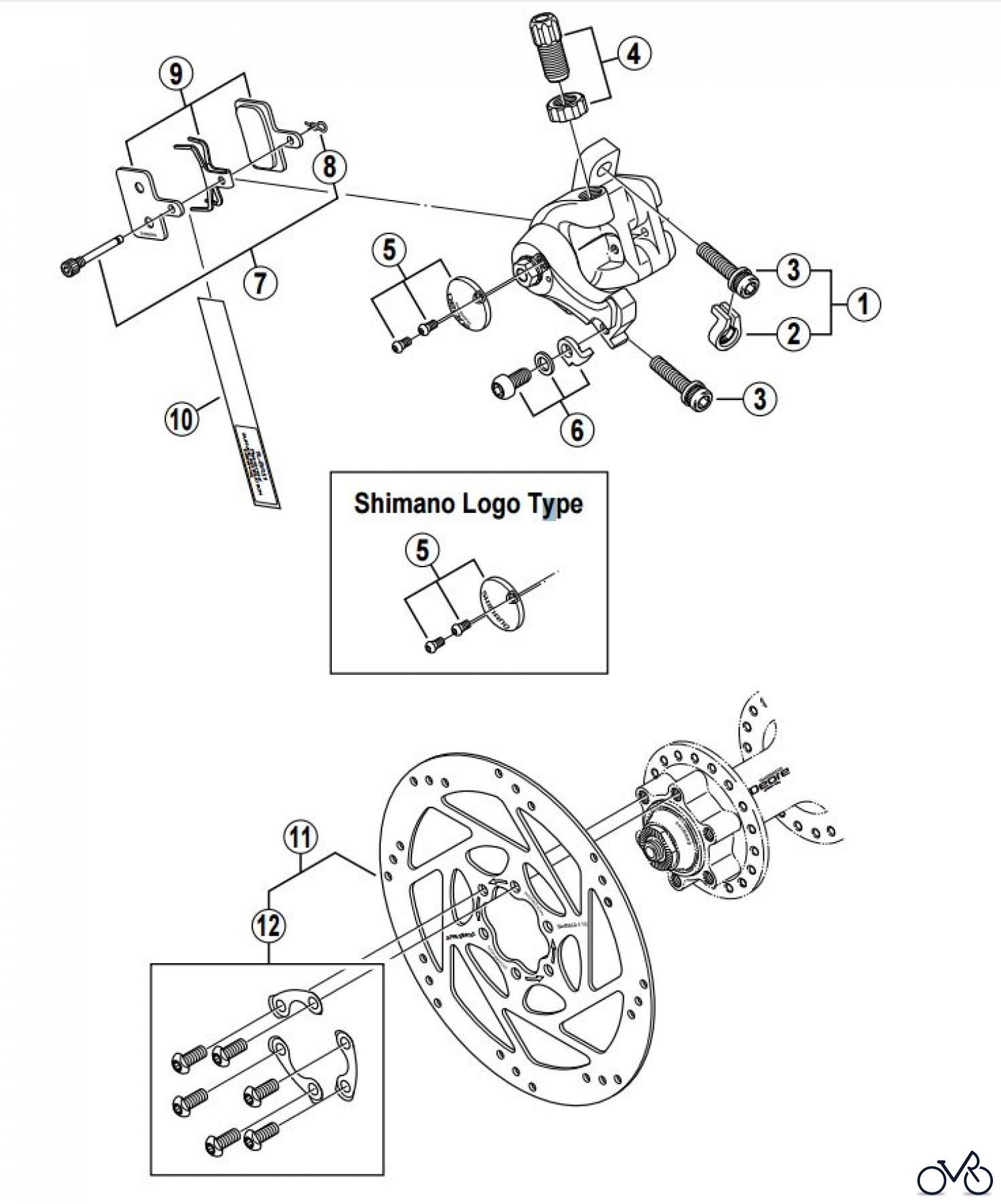 Shimano BR Brake - Bremse BR-M515-F-LA-MAN SHIMANO DEORE Front Disc Brake