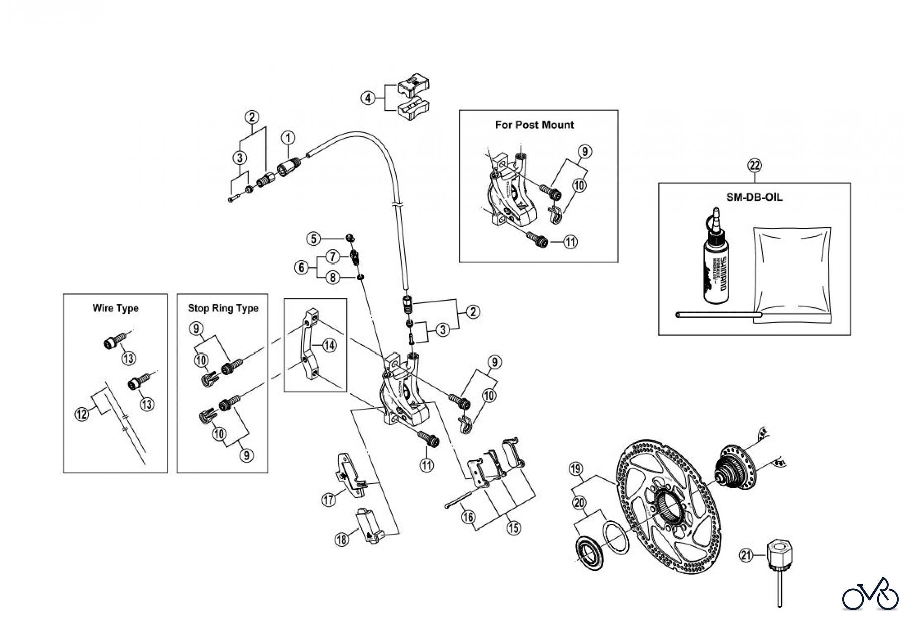  Shimano BR Brake - Bremse BR-M535-2469 Deore Front Disc Brake