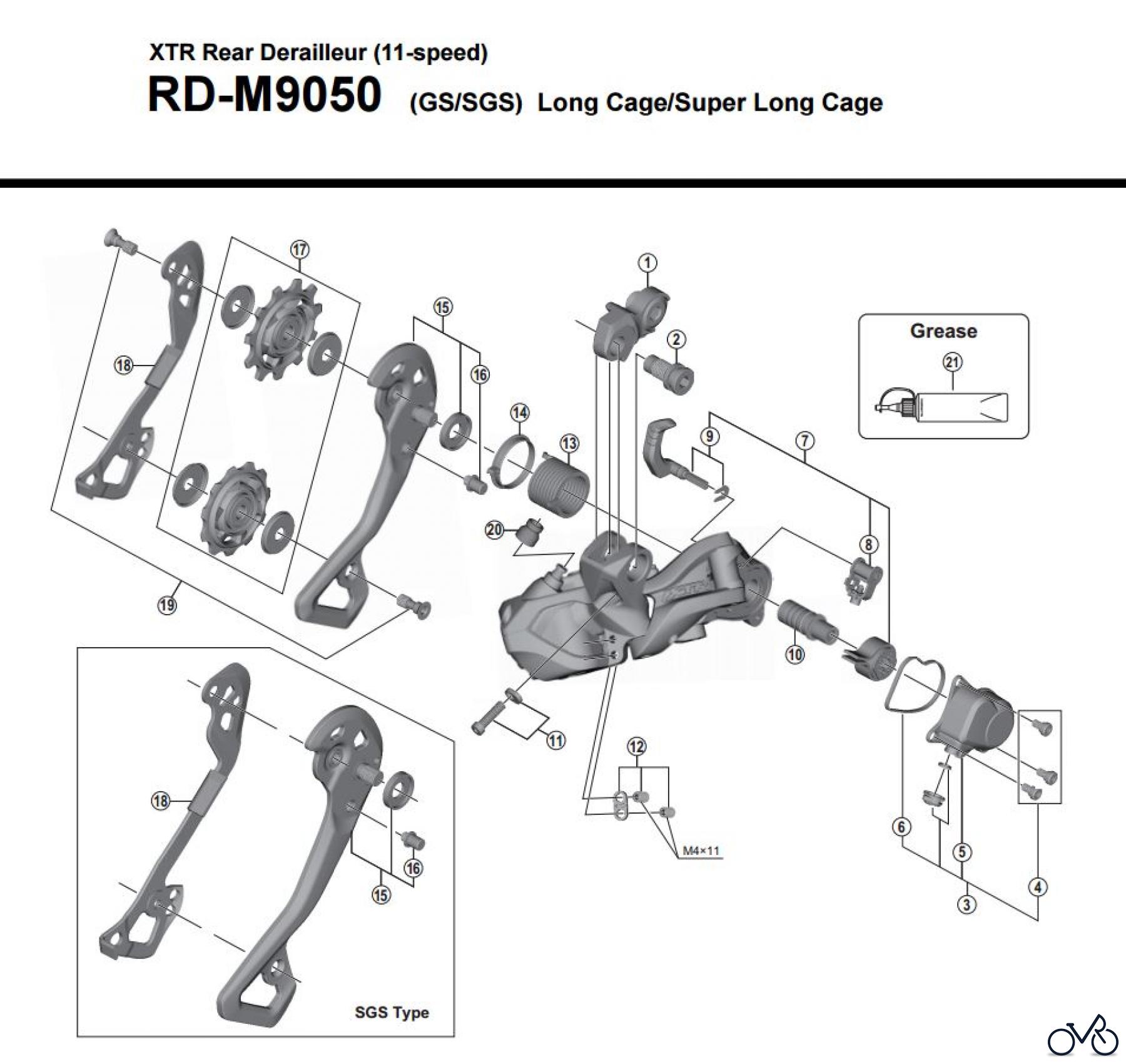  Shimano RD Rear Derailleur - Schaltwerk RD-M9050- 3817