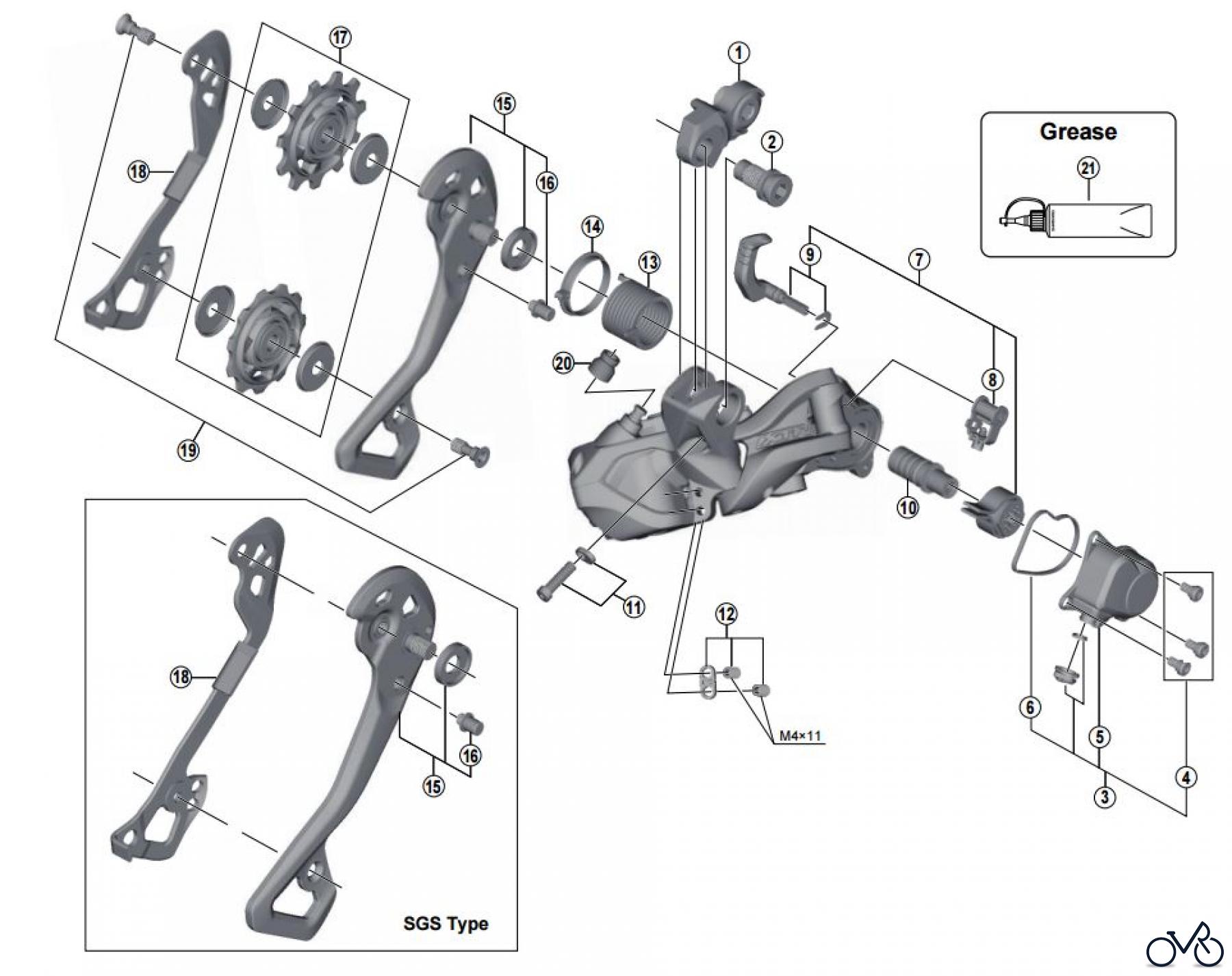  Shimano RD Rear Derailleur - Schaltwerk RD-M9050-3817A.