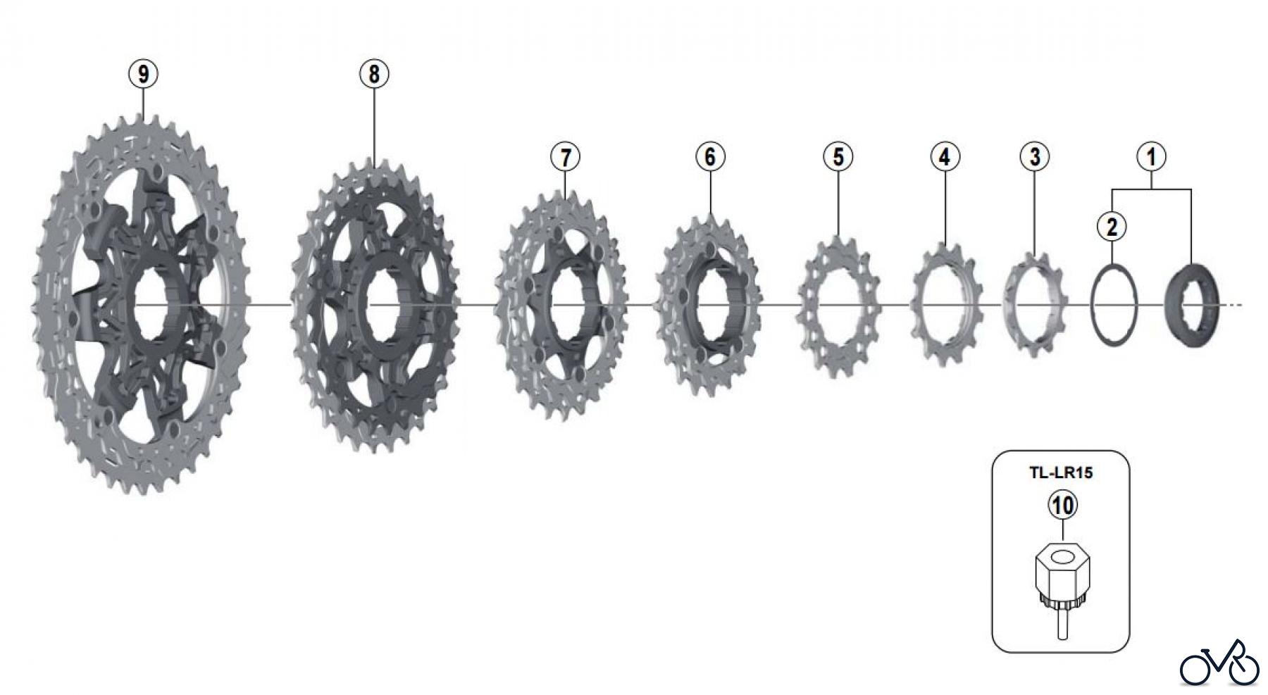 Shimano CS Cassette / Zahnkranz CS-M9001 -3838 Kasette MTB 11-fach