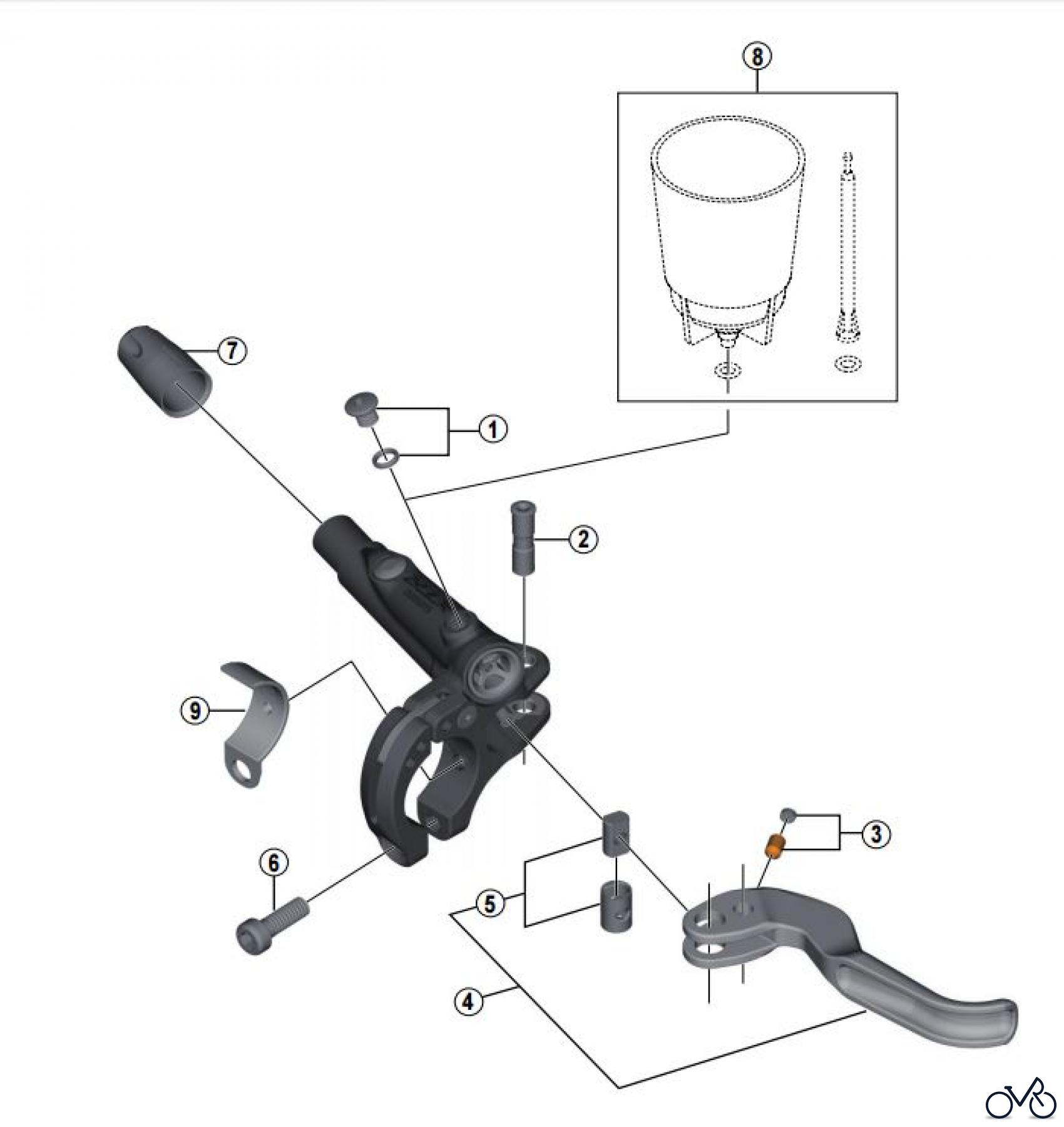 Shimano BL Brake Lever - Bremshebel BL-M9000 -3779A XTR Brake Lever For Disc Brake
