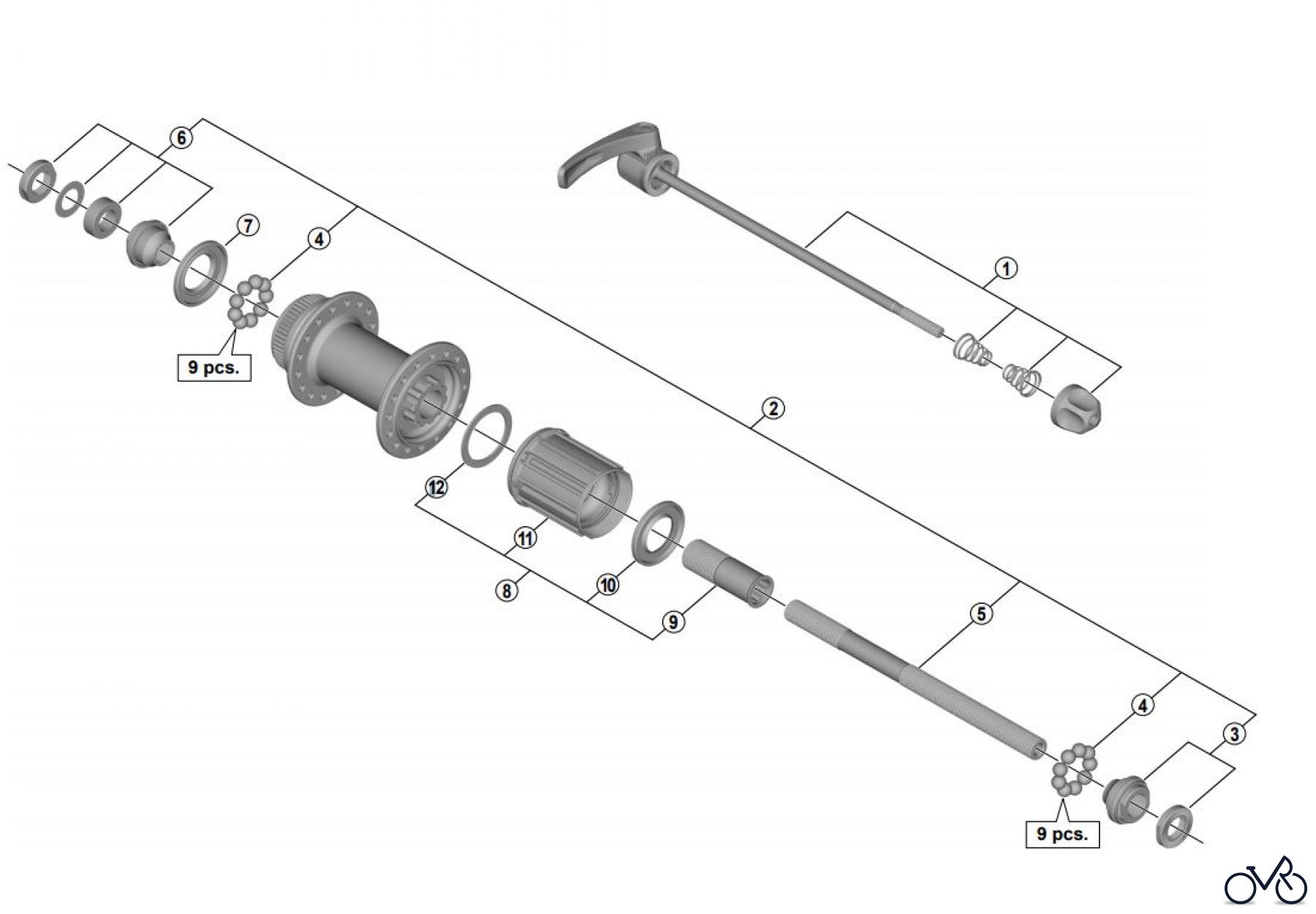 Shimano FH Free Hub - Freilaufnabe FH-M7000 (-4006) SLX Freehub (8/9/10/MTB 11-speed)