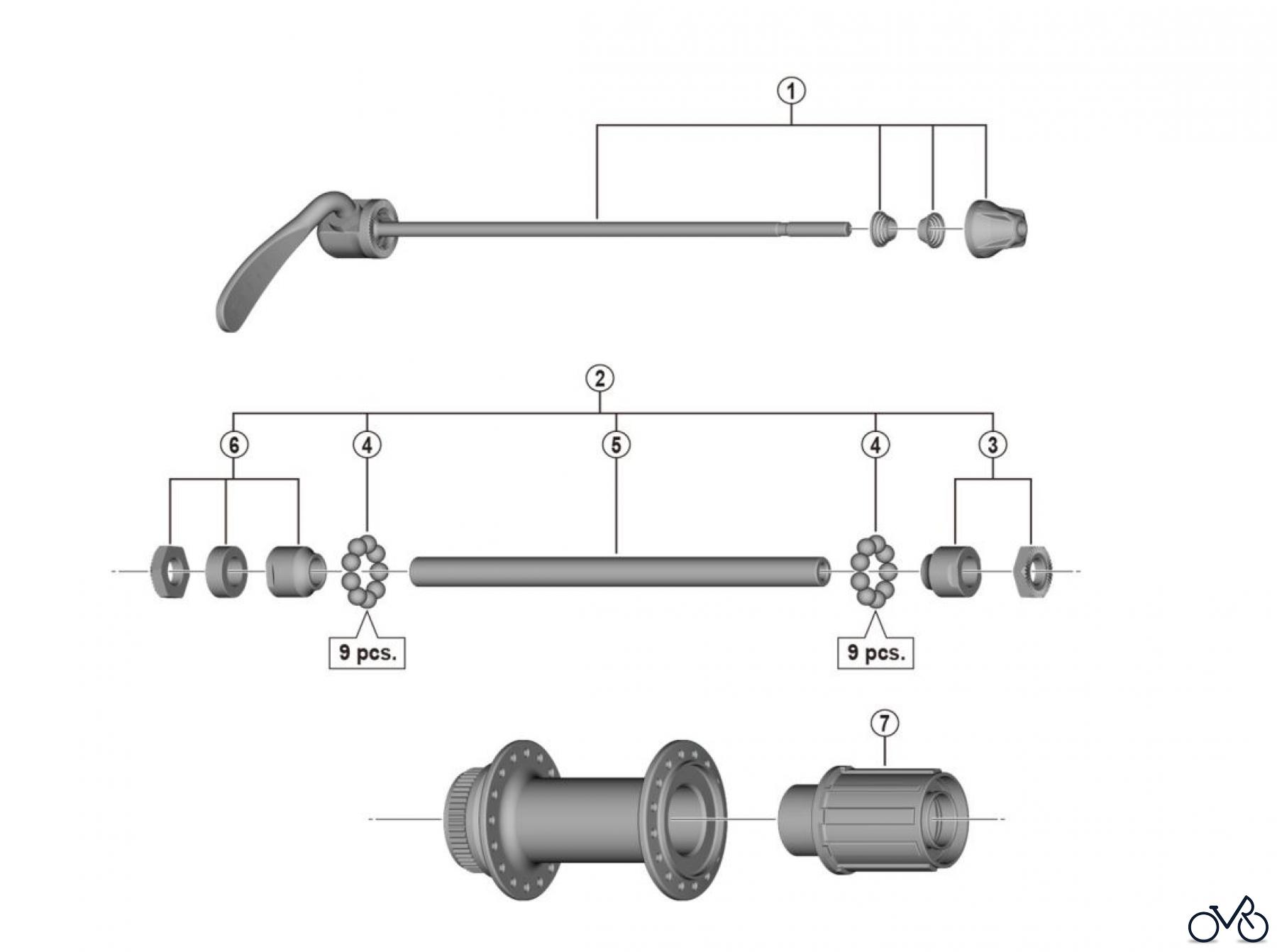  Shimano FH Free Hub - Freilaufnabe FH-MT200-B (-4357)  Freehub (8/9/10-speed)