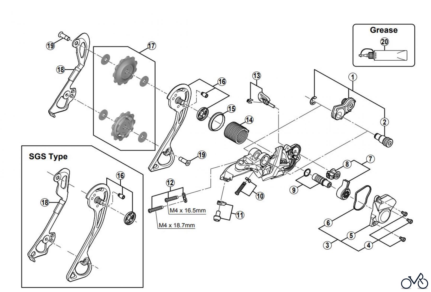 Shimano RD Rear Derailleur - Schaltwerk RD-M786 (-3321B) DEORE XT Rear Derailleur (10-speed)