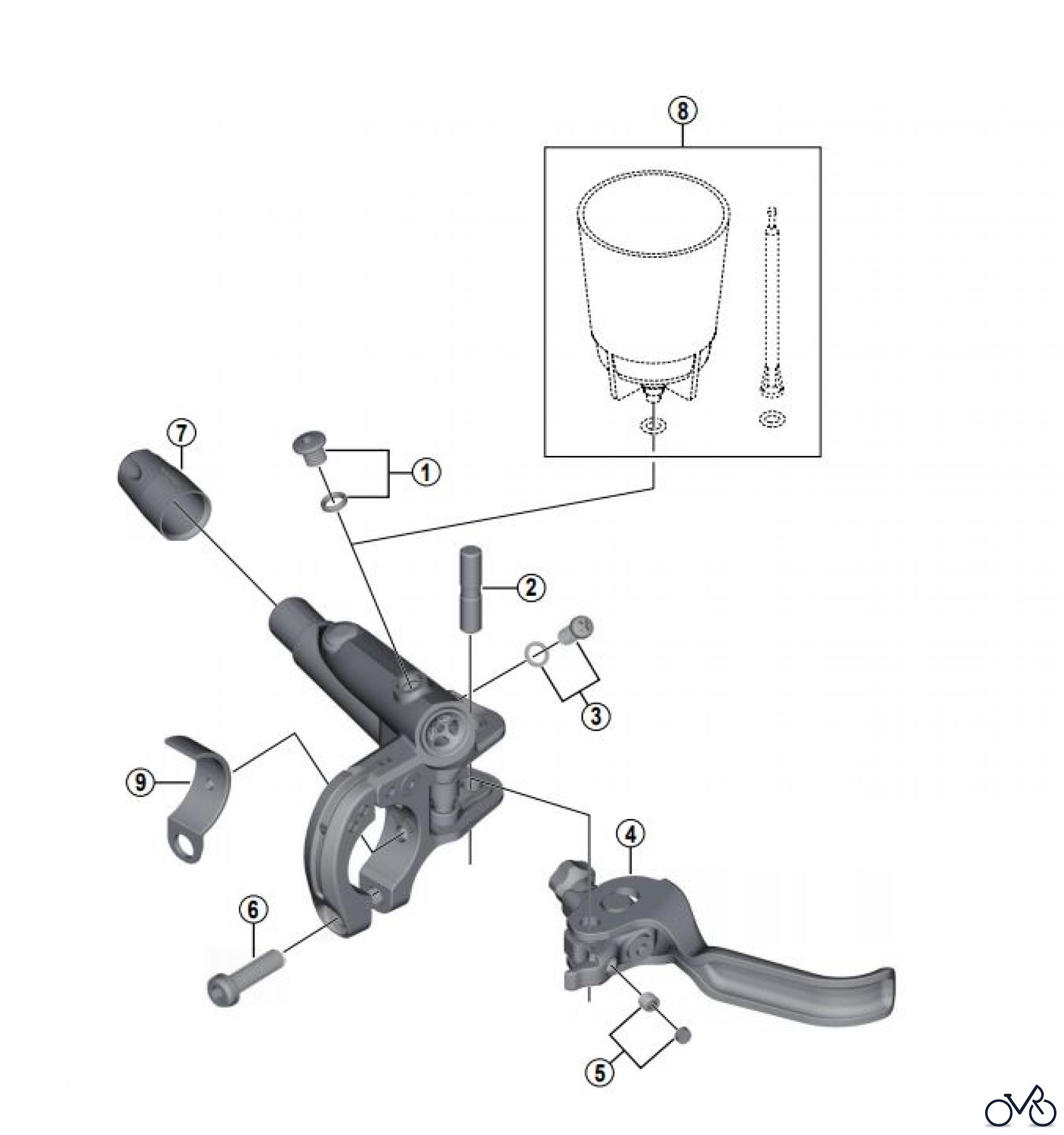  Shimano BL Brake Lever - Bremshebel BL-M8000 (-3853A) DEORE XT Brake Lever
