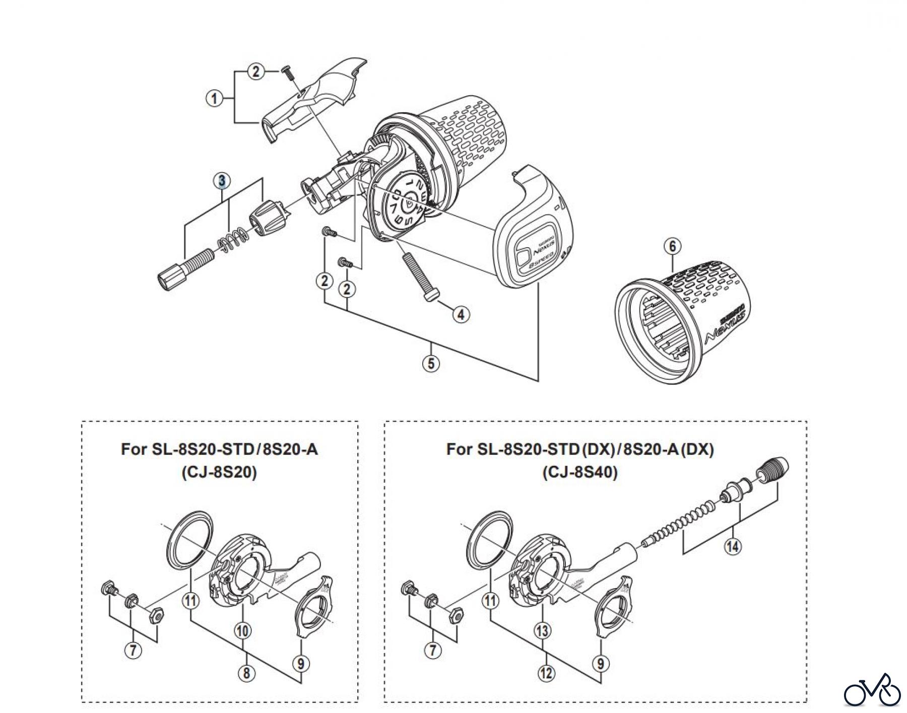 Shimano SL Shift Lever - Schalthebel SL-8S20-STD (-3279)