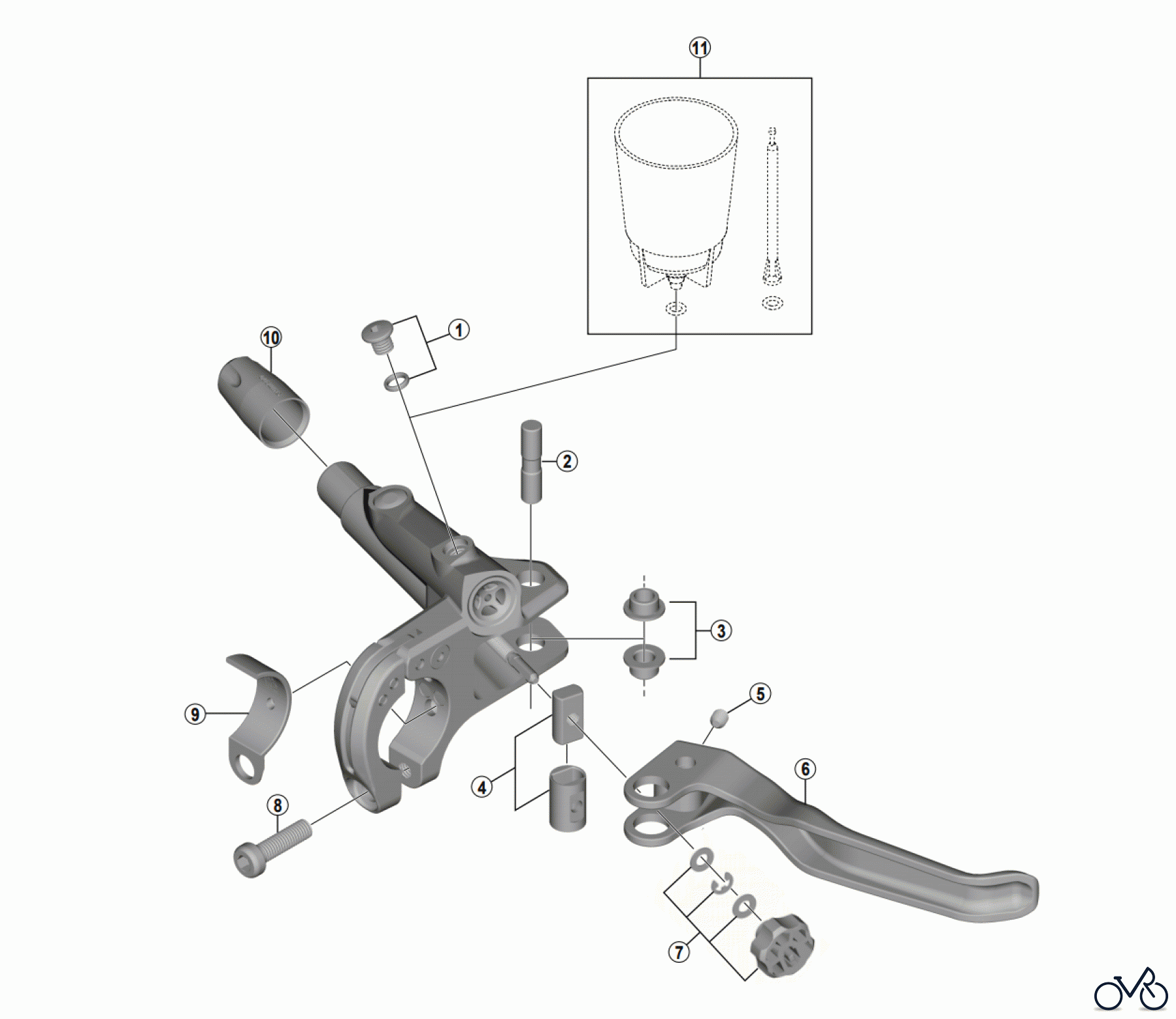  Shimano BL Brake Lever - Bremshebel BL-T8000 (4017)  DEORE XT Brake Lever