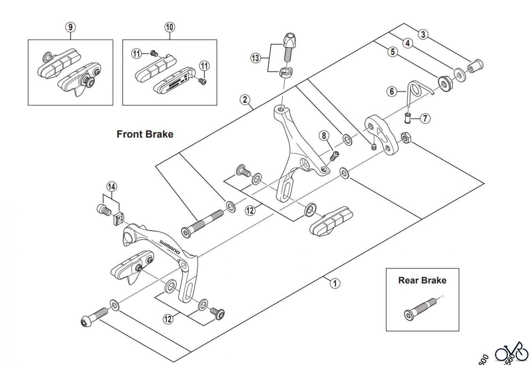 Shimano BR Brake - Bremse BR-R561 Caliper Brak