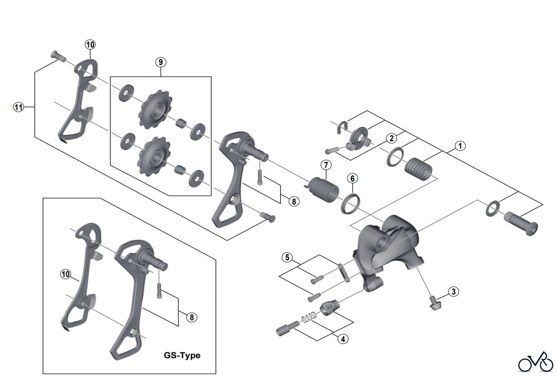  Shimano RD Rear Derailleur - Schaltwerk RD-4700-SS / GS (10-speed) TIAGRA Rear Derailleur