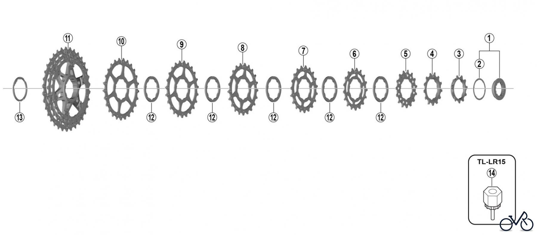 Shimano CS Cassette / Zahnkranz CS-HG700-11 (11-speed) Cassette Sprocket