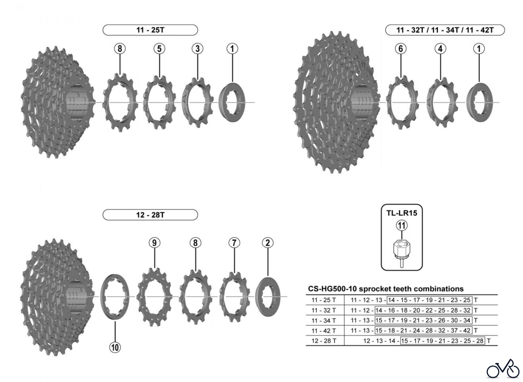  Shimano CS Cassette / Zahnkranz CS-HG500-10 10-speed Cassette Sprocket