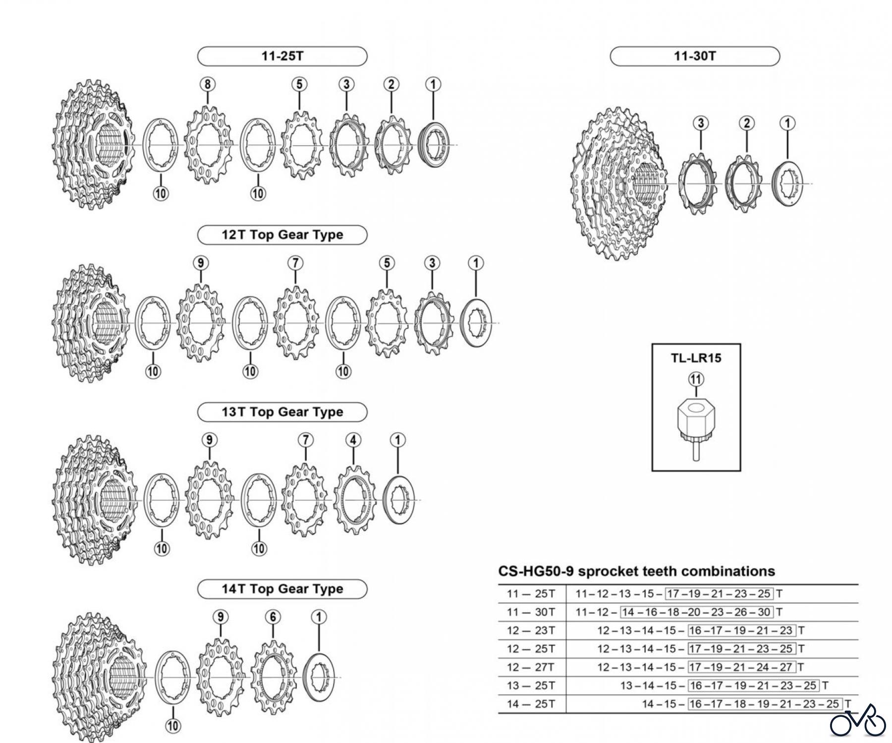  Shimano CS Cassette / Zahnkranz CS-HG50-9 Cassette Sprocket (9-speed)