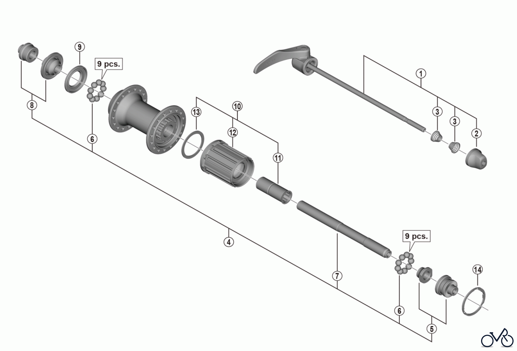 Shimano FH Free Hub - Freilaufnabe FH-R7000 SHIMANO 105 Freehub (10/11-speed)