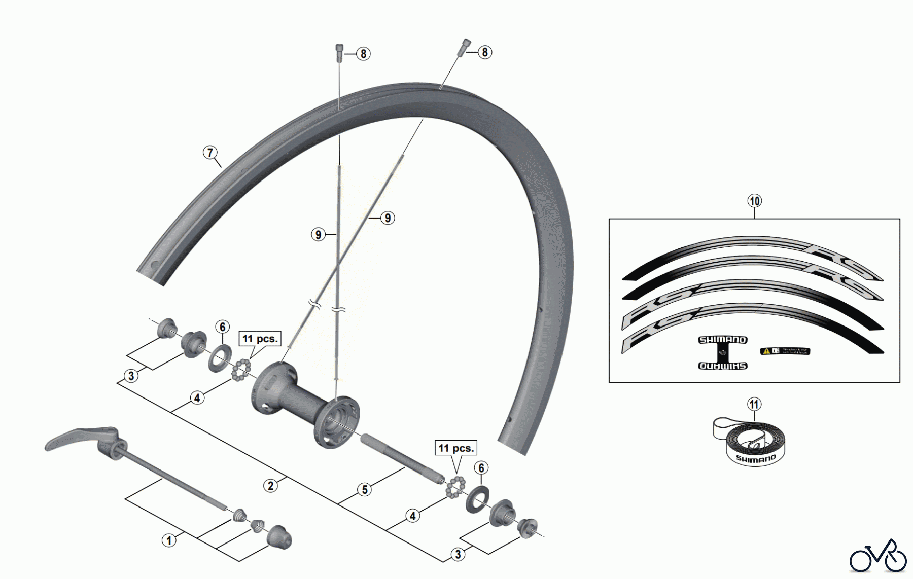  Shimano WH Wheels - Laufräder WH-RS330-F Front Wheel