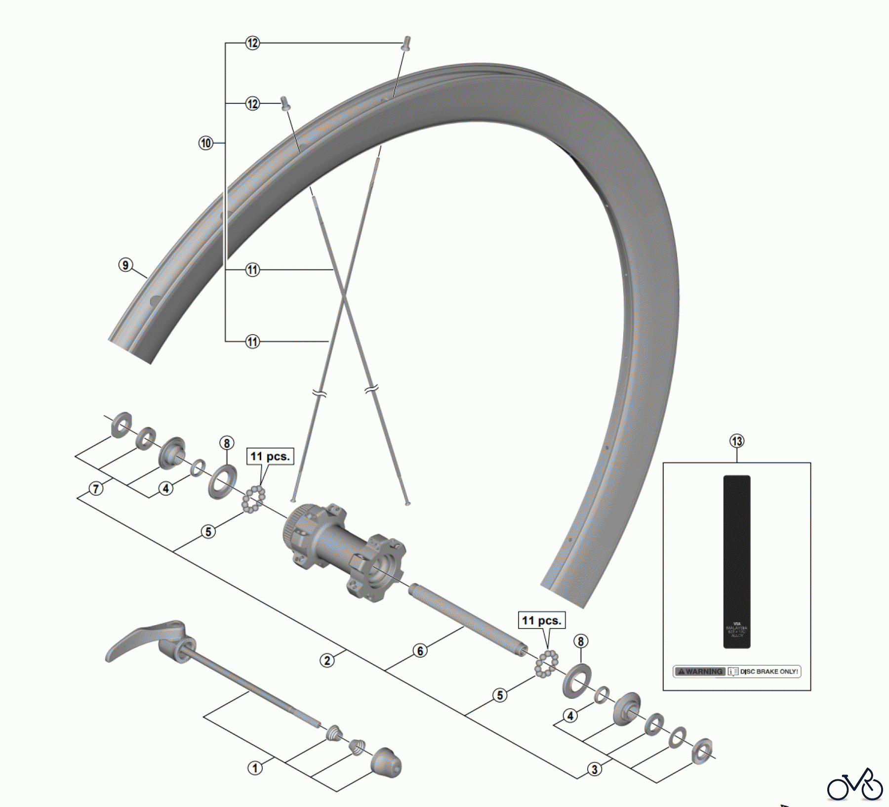  Shimano WH Wheels - Laufräder WH-U5000-F METREA Front Wheel
