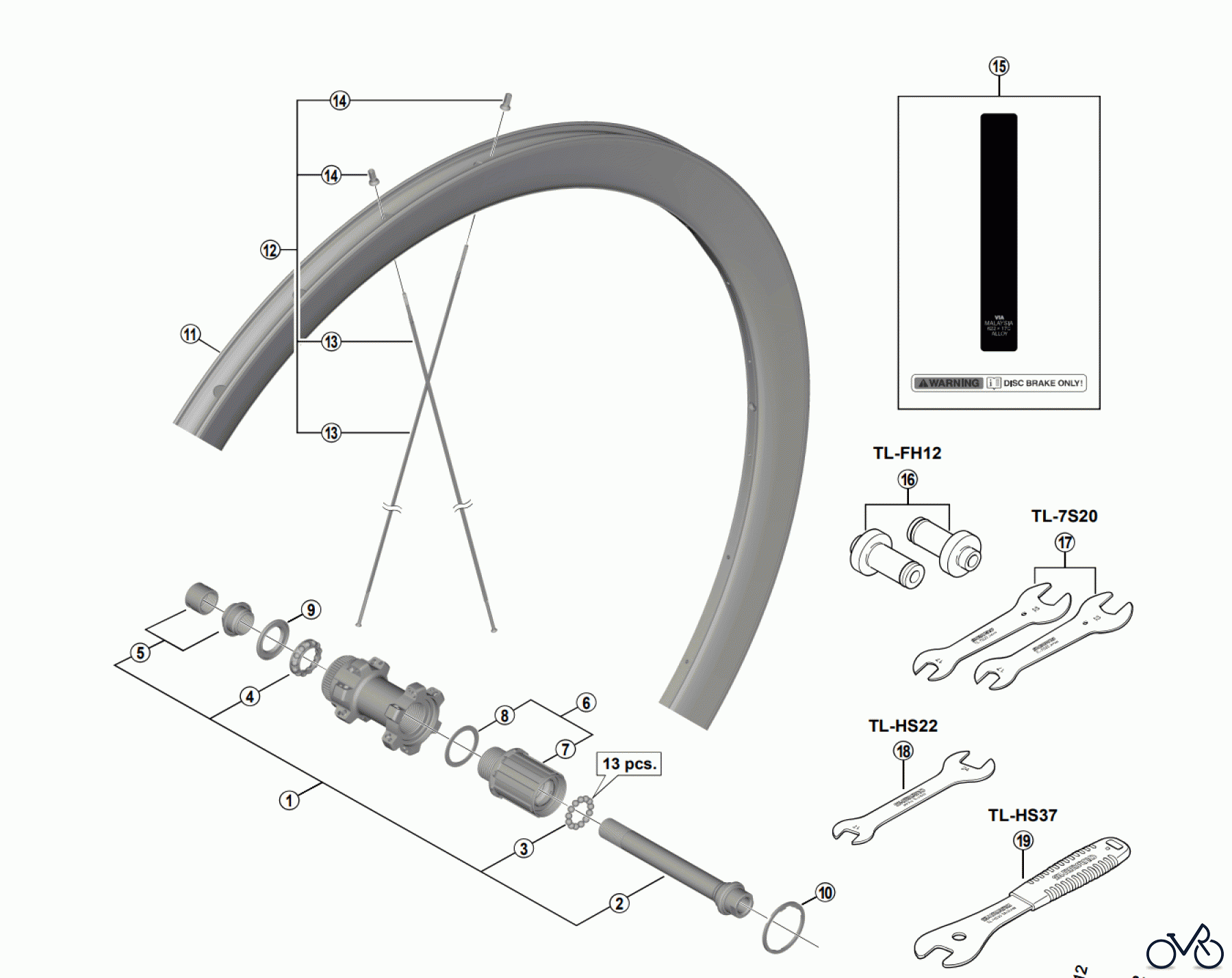  Shimano WH Wheels - Laufräder WH-U5000-R12  METREA Rear Wheel