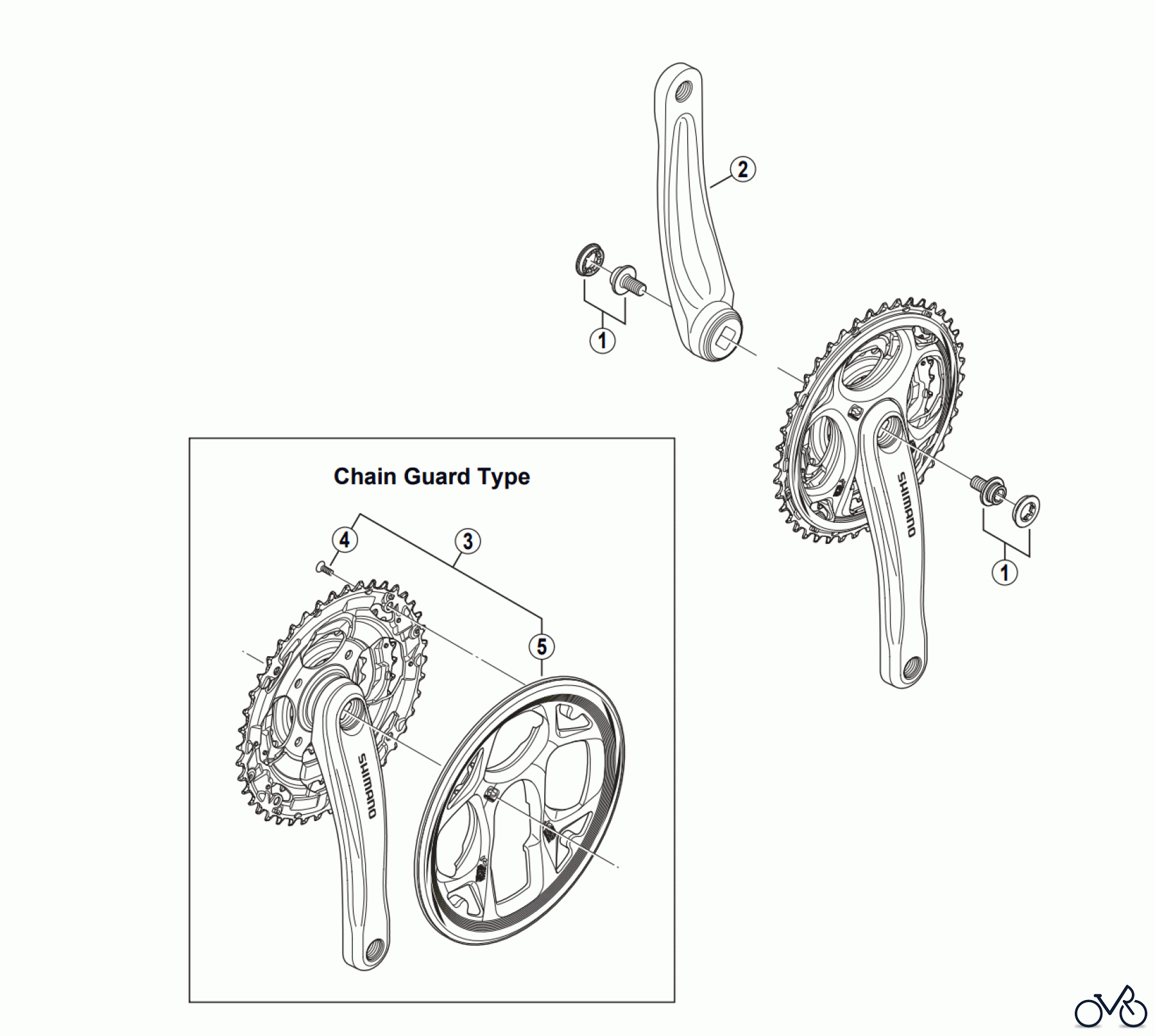  Shimano FC Front Chainwheel - Kurbelsatz, Vorderes Kettenblatt FC-M311 Front Chainwheel