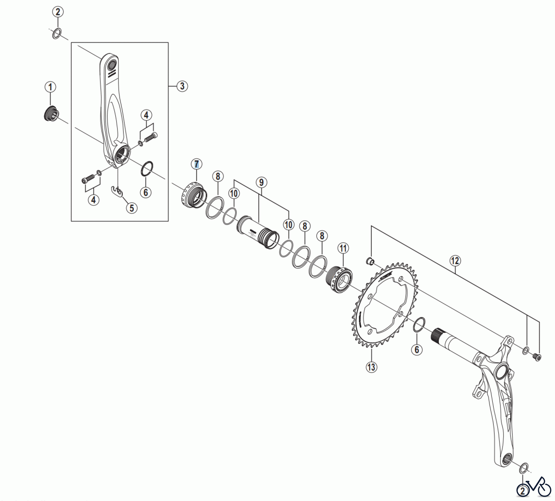  Shimano FC Front Chainwheel - Kurbelsatz, Vorderes Kettenblatt FC-M645 SHIMANO ZEE Front Chainwheel