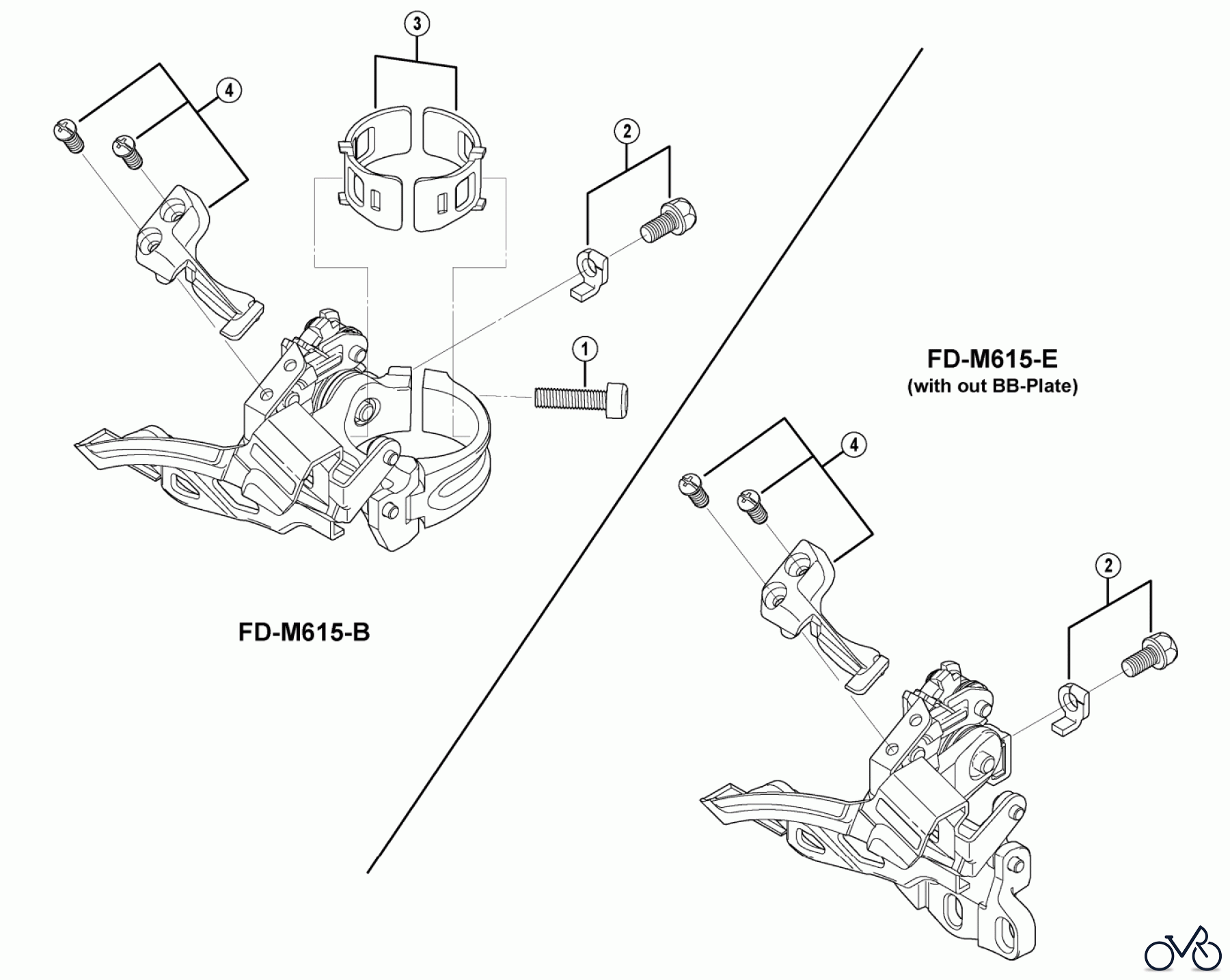 Shimano FD Front Derailleur - Umwerfer FD-M615-B DEORE Front Derailleur for Doubl