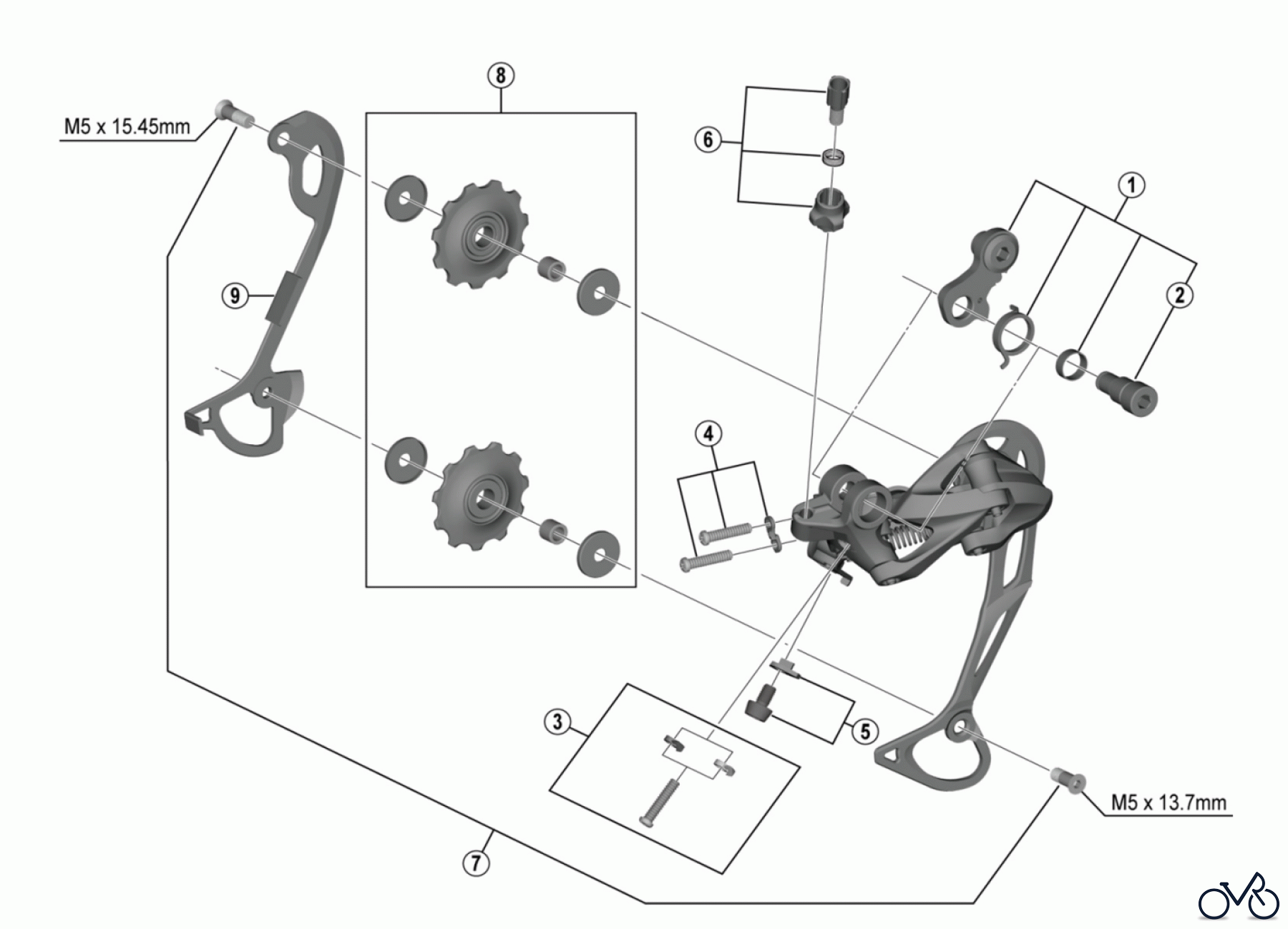  Shimano RD Rear Derailleur - Schaltwerk RD-M4000 ALIVIO Rear Derailleur