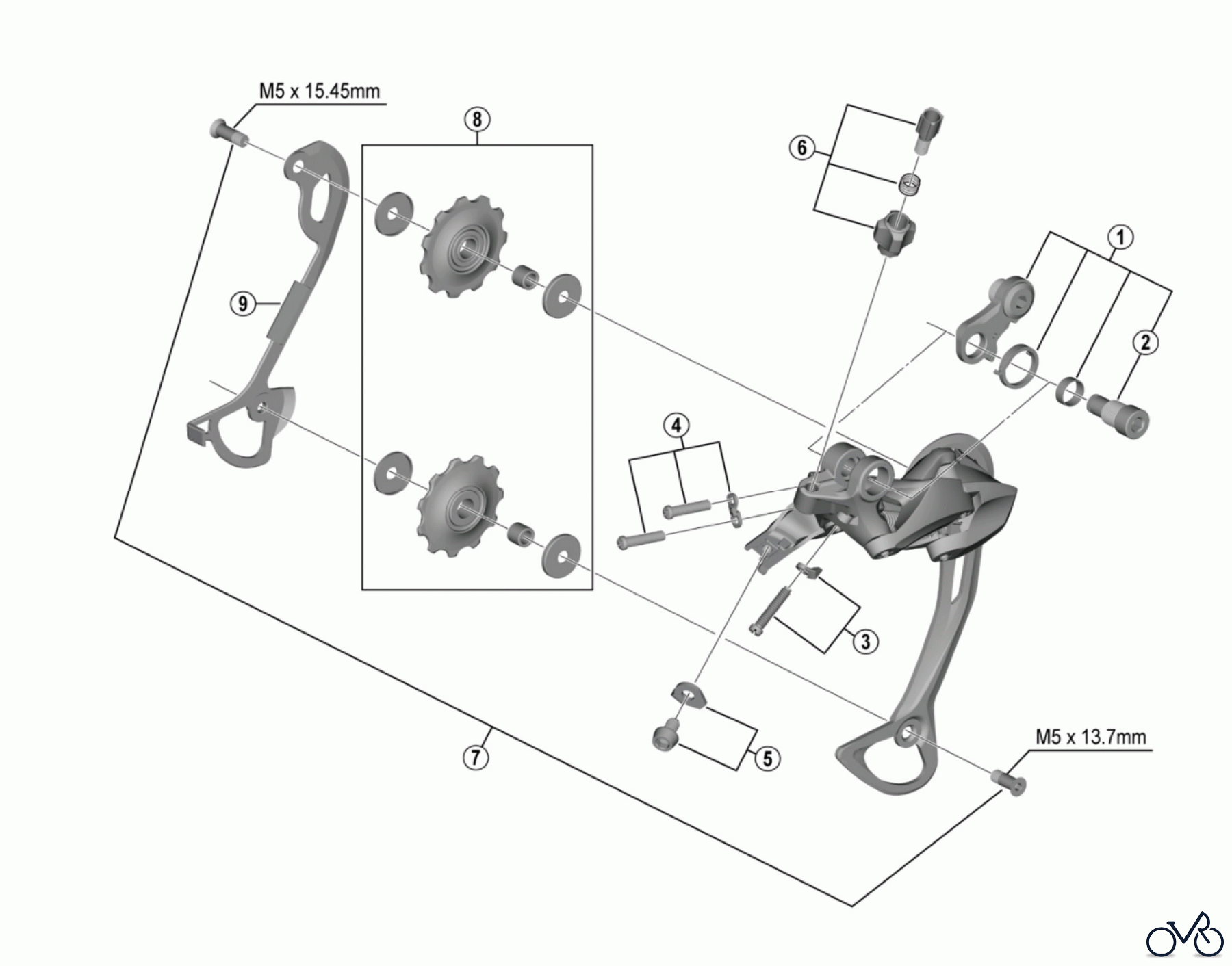  Shimano RD Rear Derailleur - Schaltwerk RD-M3000  ACERA Rear Derailleu