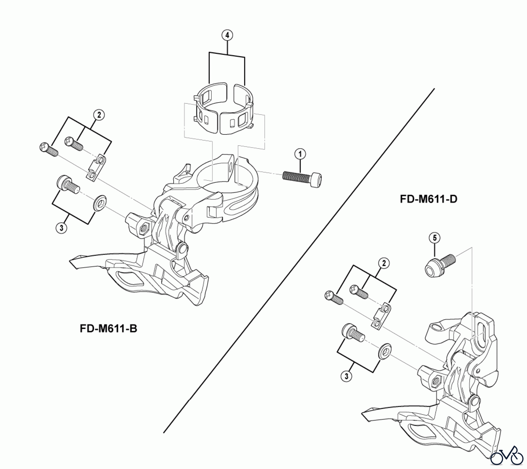 Shimano FD Front Derailleur - Umwerfer FD-M611 DEORE Front Derailleur for Triple