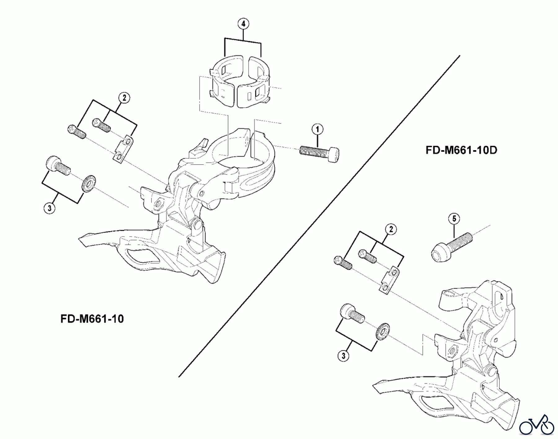 Shimano FD Front Derailleur - Umwerfer M661-10 (-3056) SLX Front Derailleur (10-Speed)