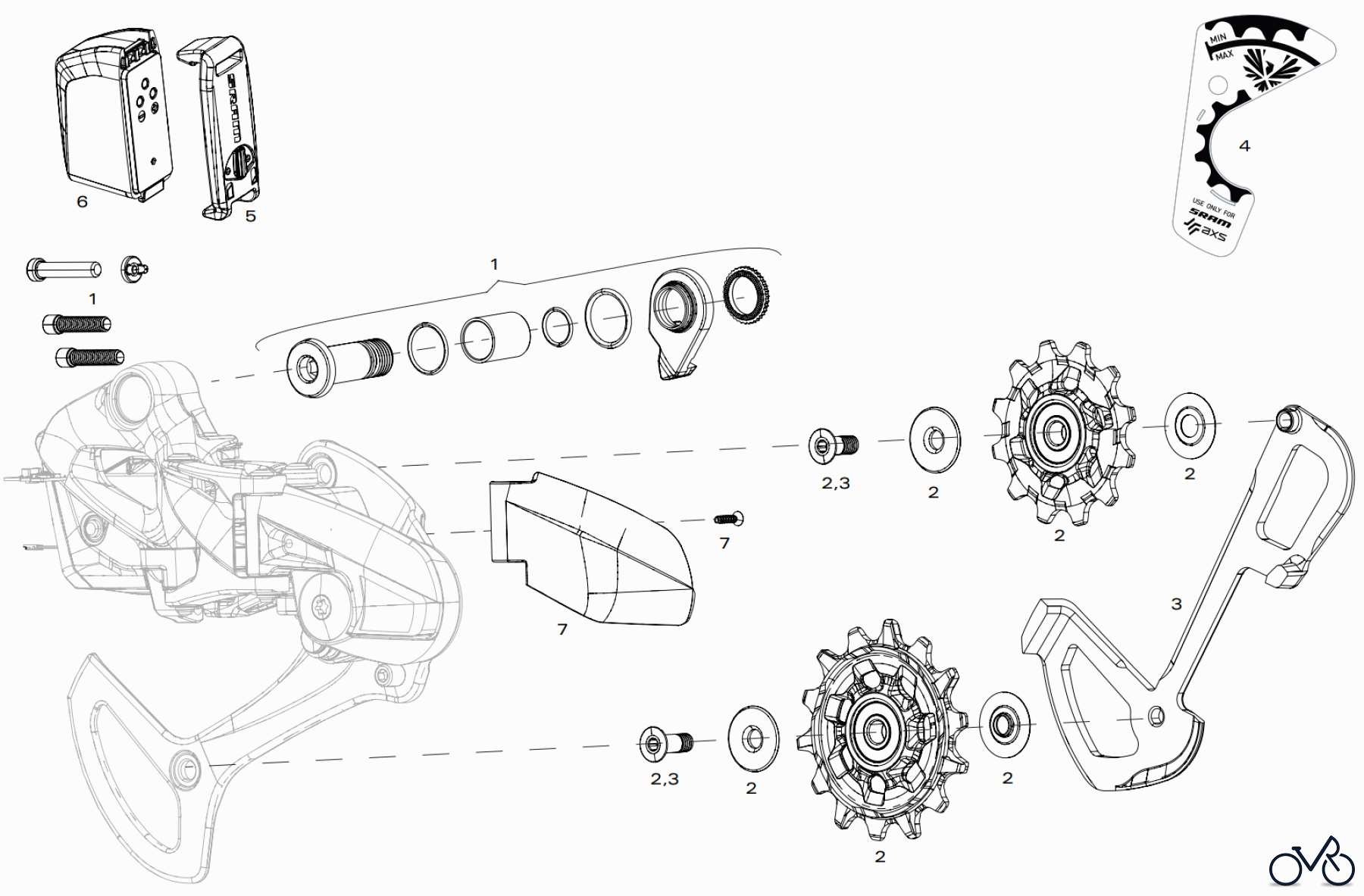 Sram Sram XX1 / X01 EAGLE AXS REAR DERAILLEUR