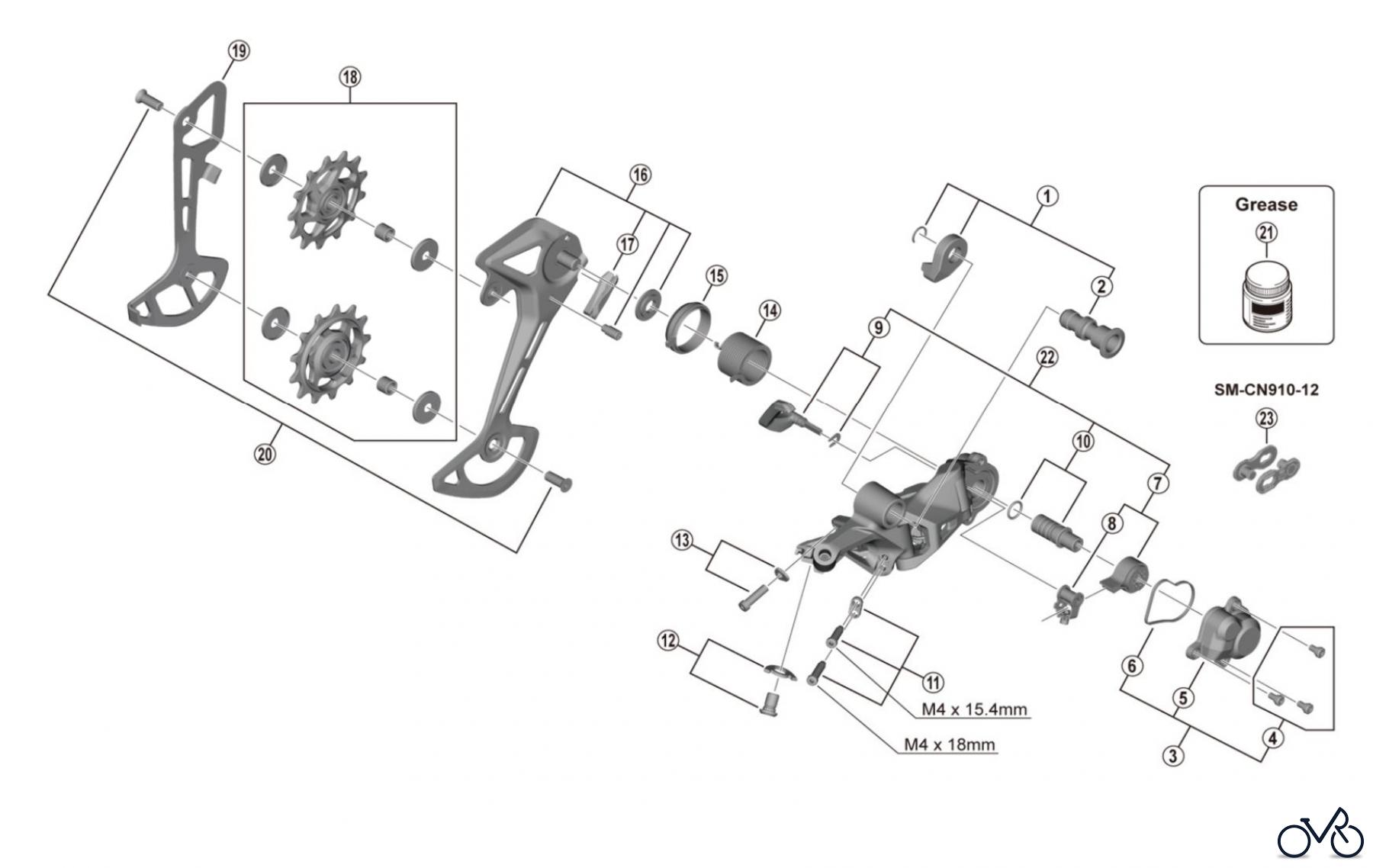  Shimano RD Rear Derailleur - Schaltwerk RD-M7100 (-SGS)  SLX Schaltwerk  12-fach