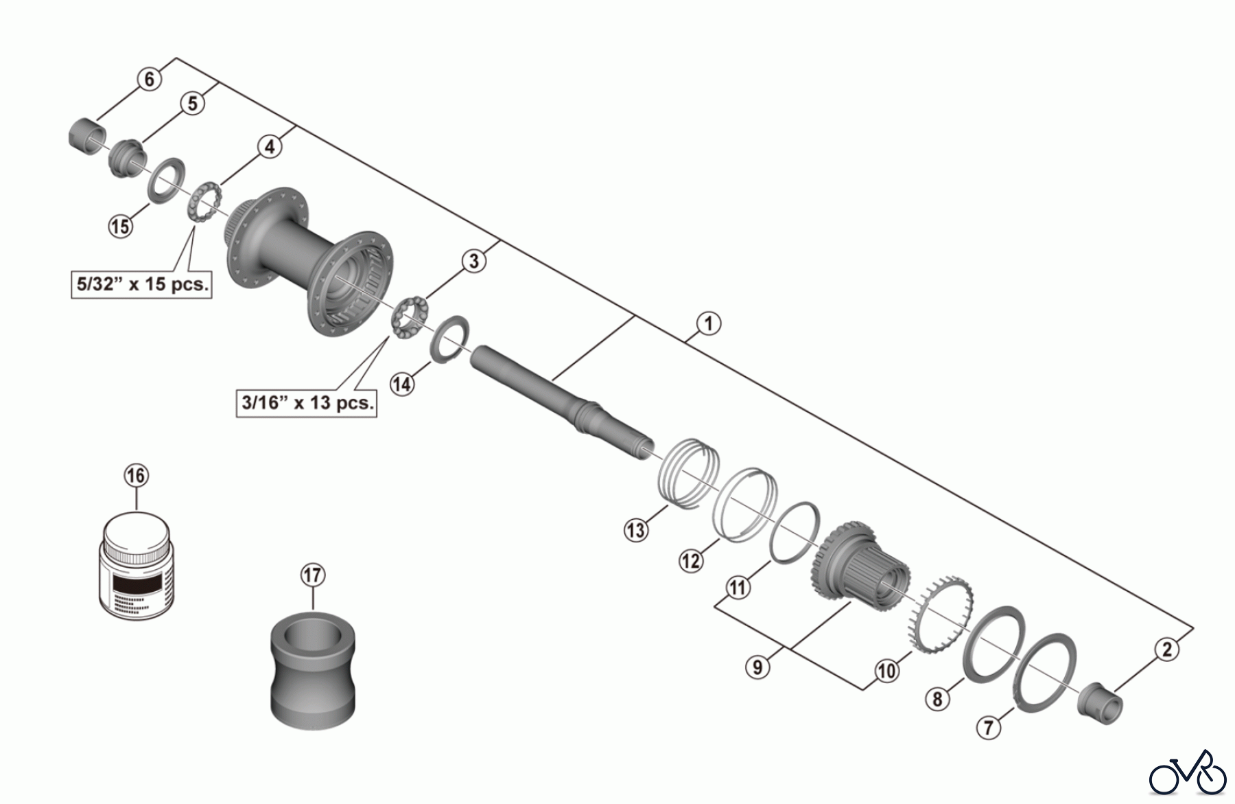Shimano FH Free Hub - Freilaufnabe FH-M7130-B SLX Freehub (12-speed)