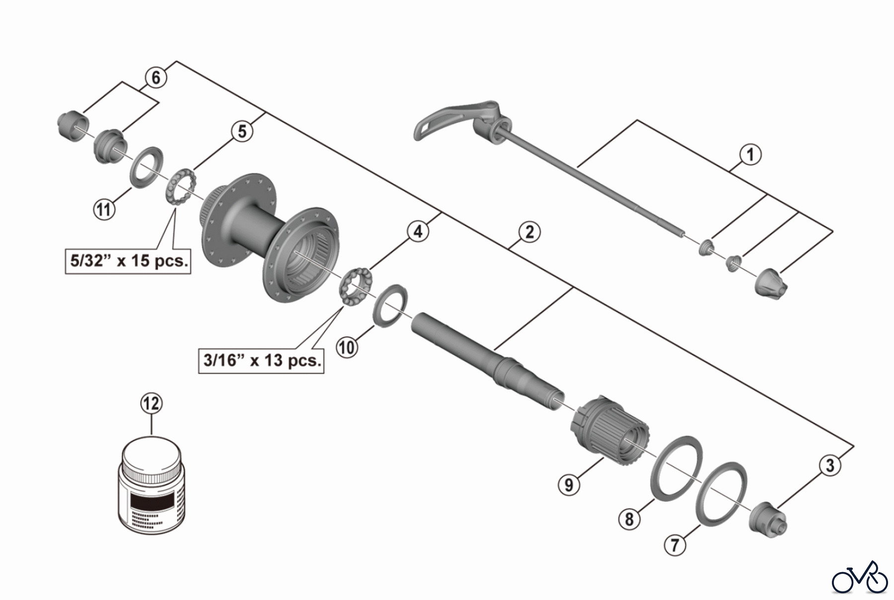Shimano FH Free Hub - Freilaufnabe FH-MT500, FH-MT500-B Freehub (12-Speed) For Disc Brake