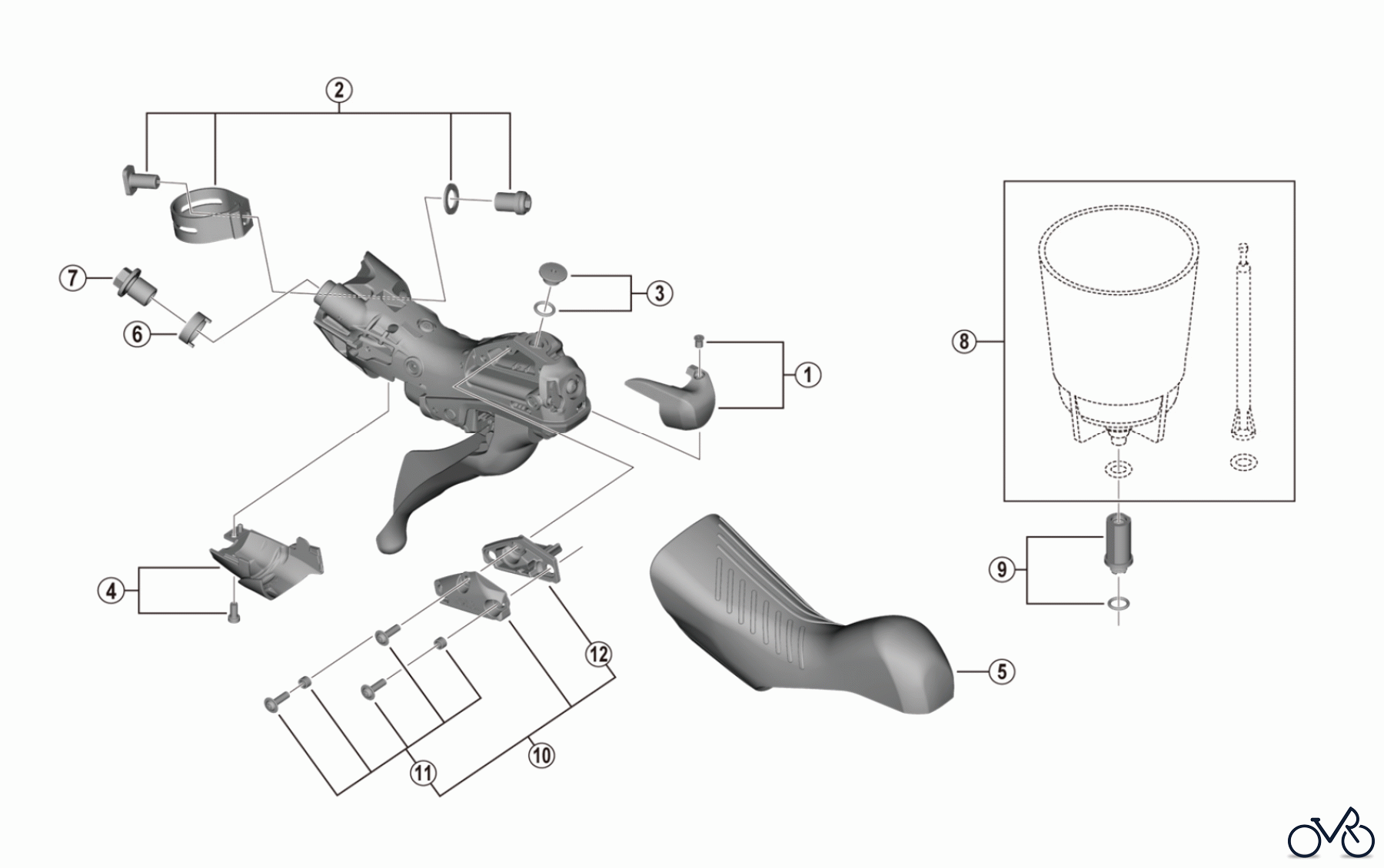 Shimano BL Brake Lever - Bremshebel BL-RX810-L GRX Brake Lever For Disc Brake
