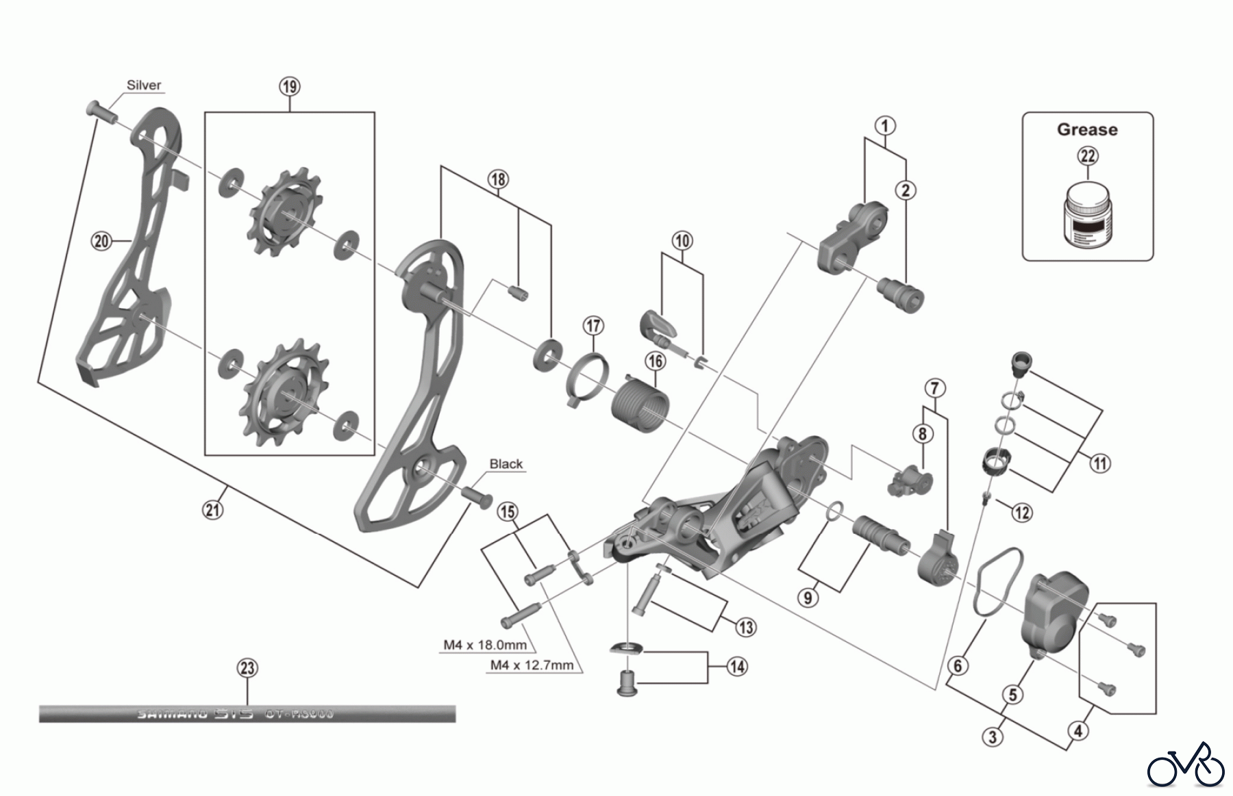  Shimano RD Rear Derailleur - Schaltwerk RD-RX810 GRX Rear Derailleur (11-speed)
