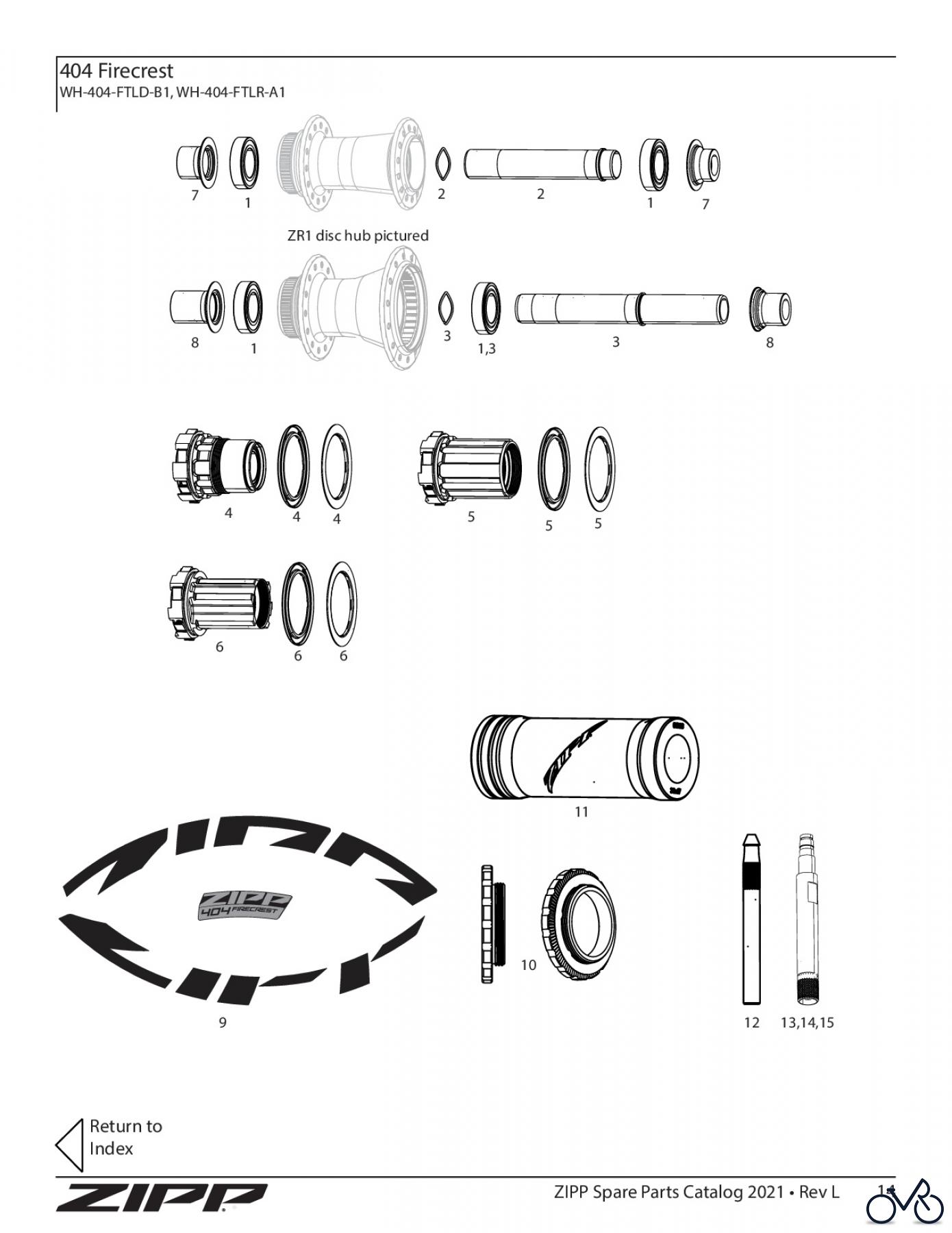 Sram Zipp 404 Firecrest WH-404-FTLD-B1, WH-404-FTLR-A1