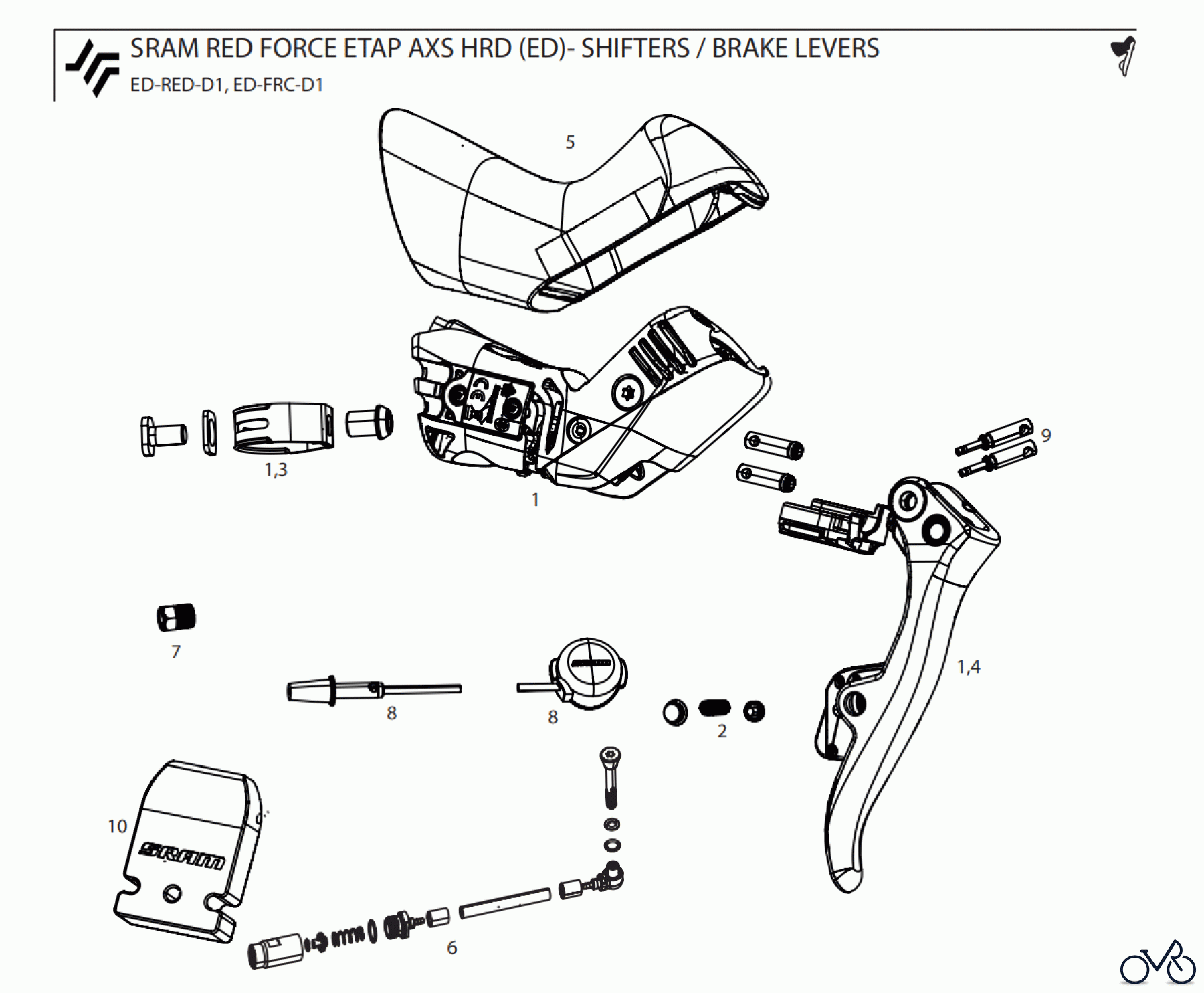 Sram Sram SRAM RED FORCE ETAP AXS HRD (ED)- SHIFTERS / BRAKE LEVERS