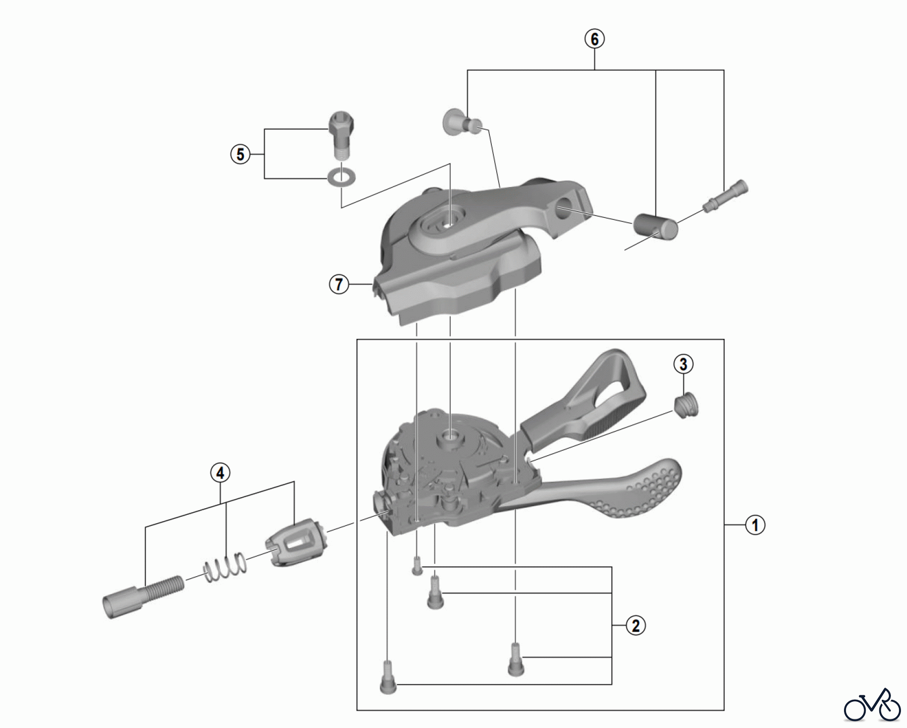  Shimano SL Shift Lever - Schalthebel SL-M8000-B-I  DEORE XT Rapidfire Plus Lever I-spec B-type (3/2x11-speed)