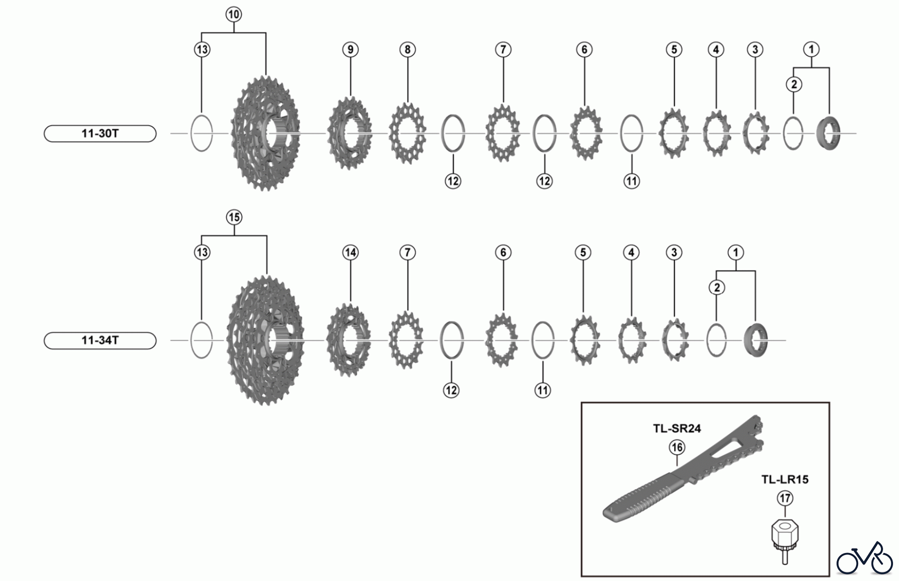 Shimano CS Cassette / Zahnkranz CS-R8100 ULTEGRA Kassettenzahnkranz