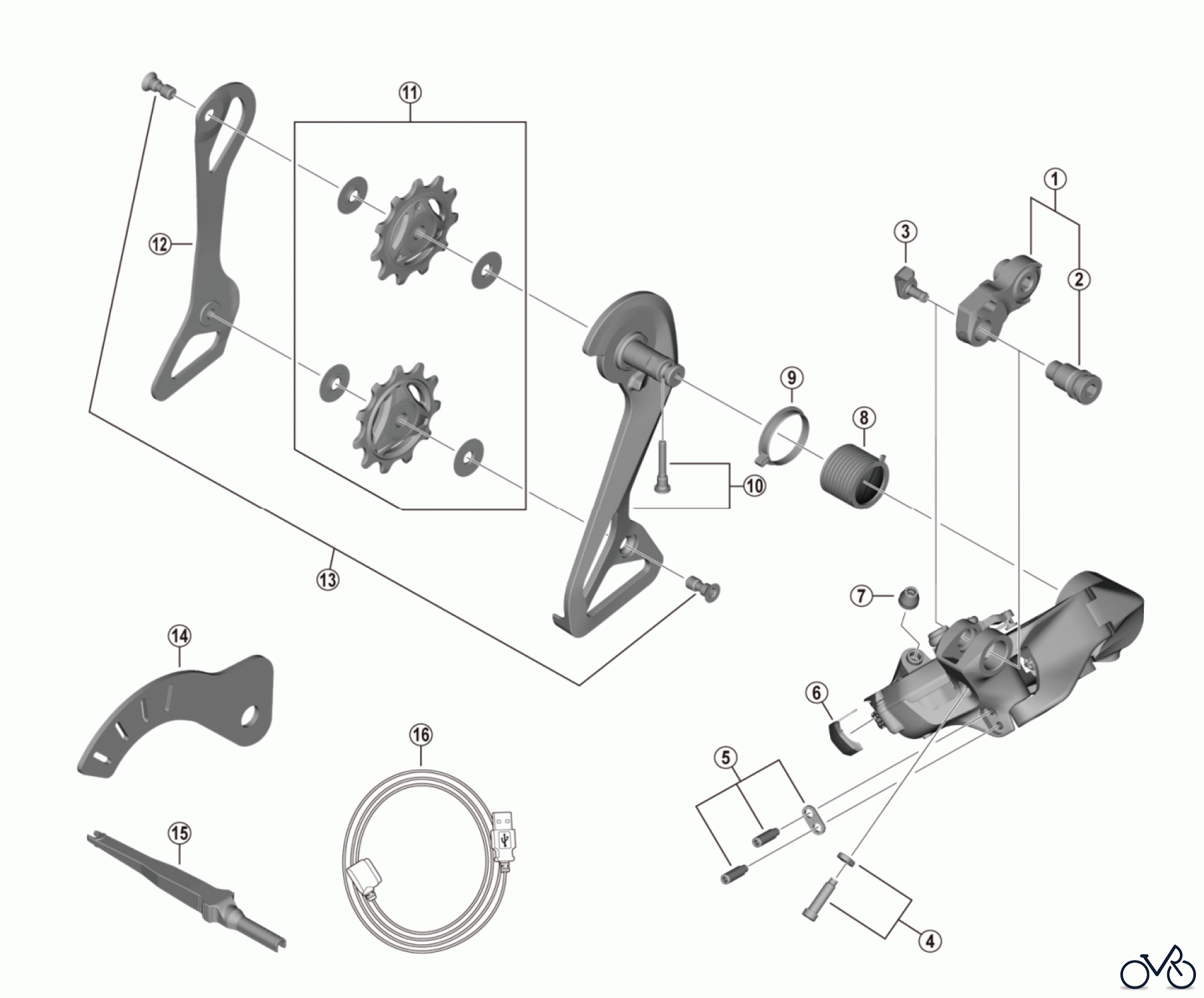  Shimano RD Rear Derailleur - Schaltwerk RD-R9250 DURA-ACE Rear Derailleur (12-speed)