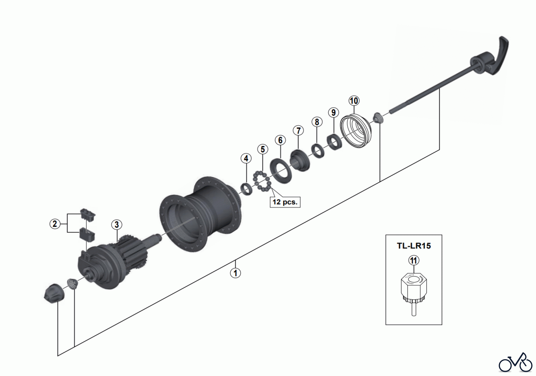 Shimano DH Dynamo Hub - Nabendynamo DH-T785-1D DEORE XT Hub Dynamo