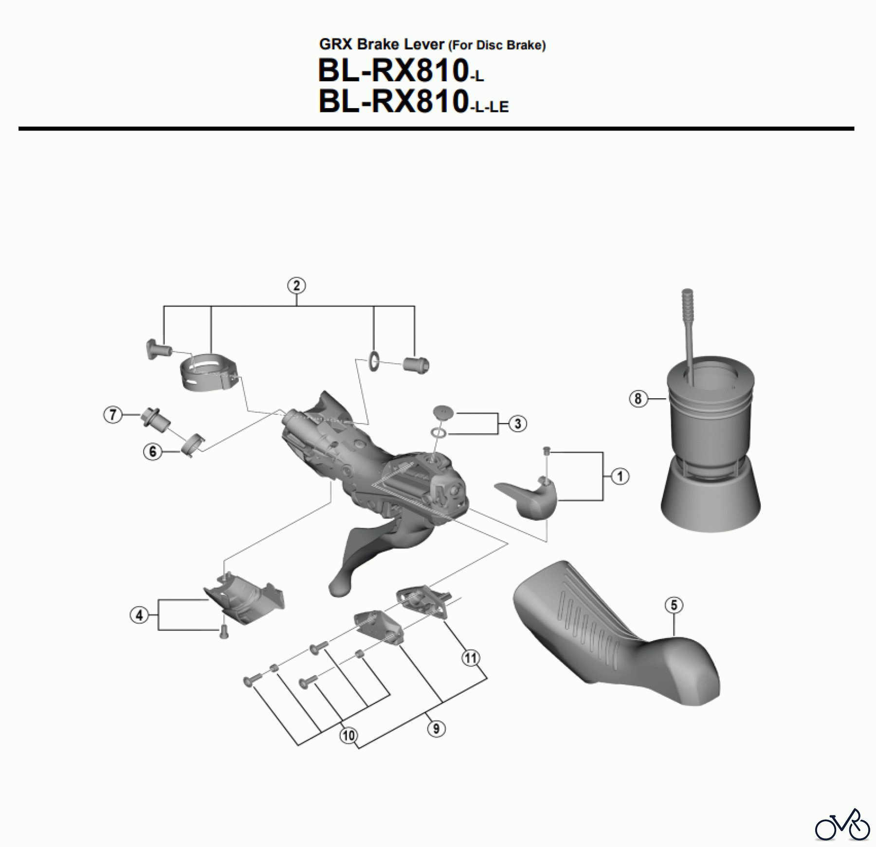 Shimano BL Brake Lever - Bremshebel BL-RX810-L-LE