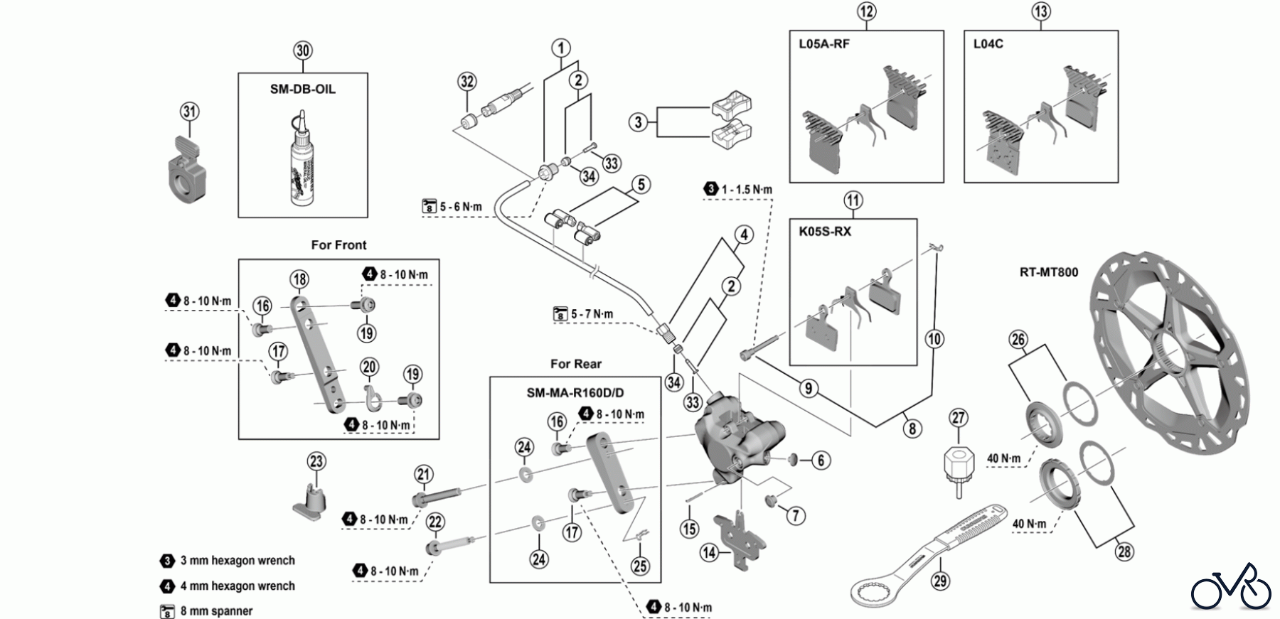 Shimano BR Brake - Bremse BR-RX820-LE