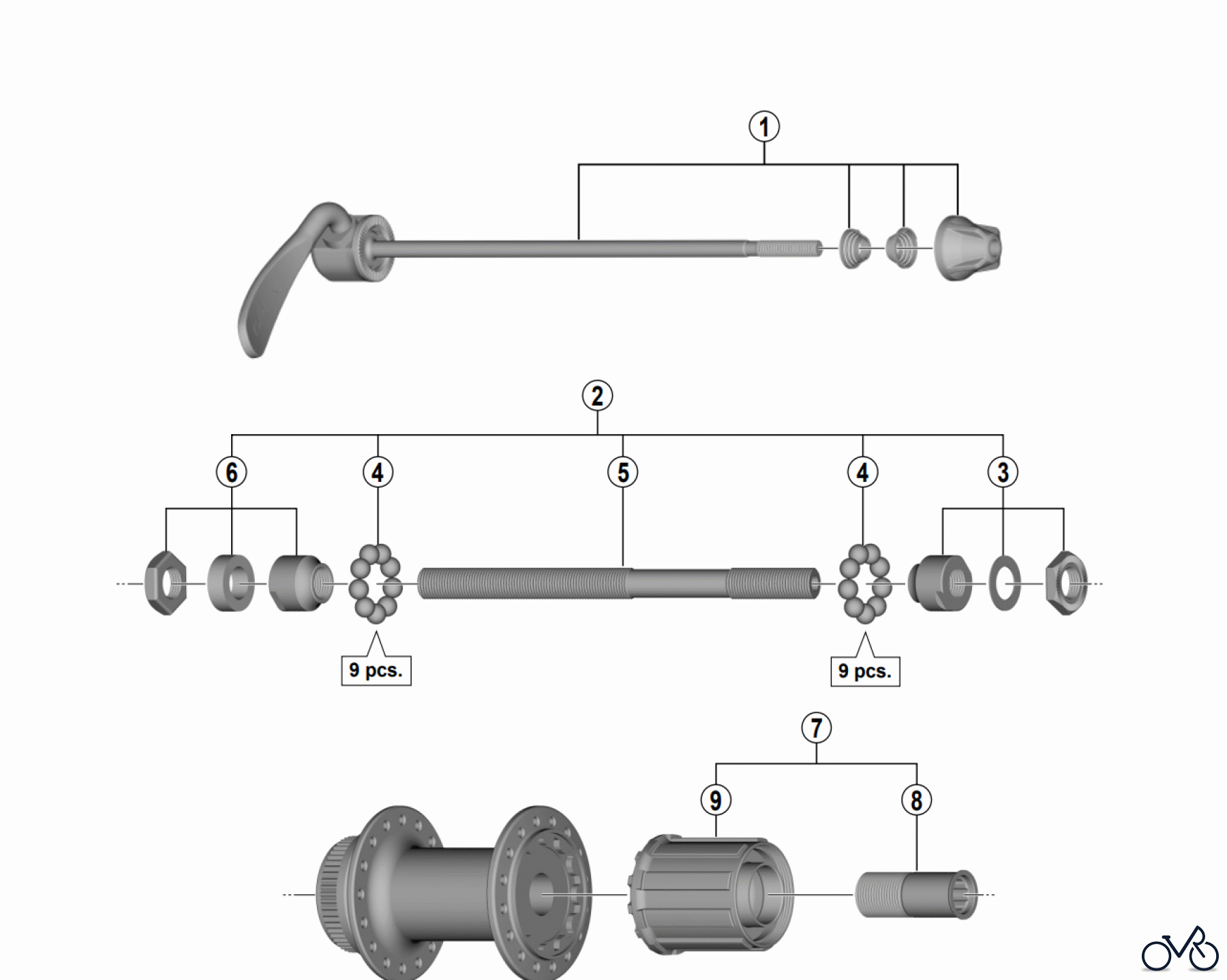 Shimano FH Free Hub - Freilaufnabe FH-RM33