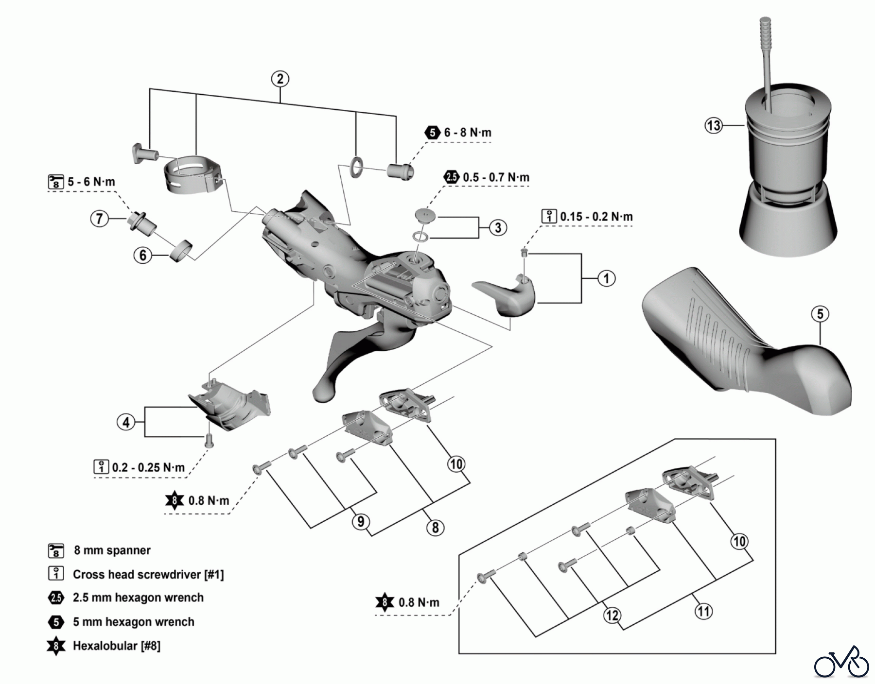 Shimano BL Brake Lever - Bremshebel BL-RX610-L GRX Bremshebel (Hydraulische Scheibenbremse)