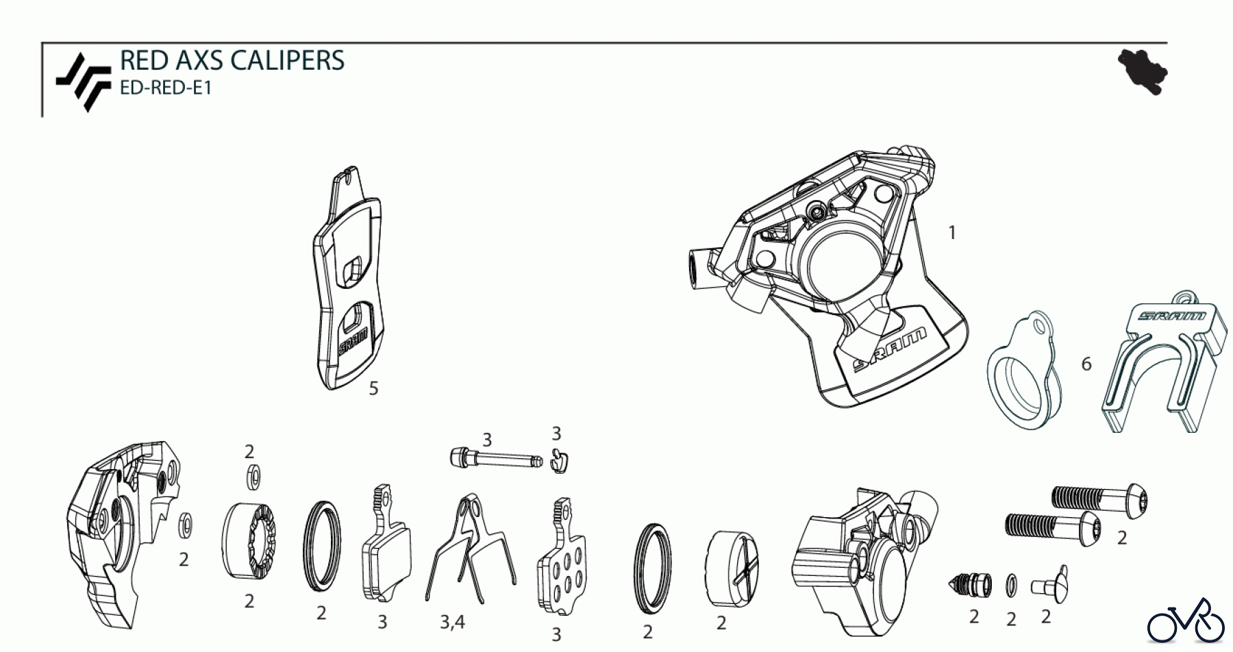 Sram Sram RED AXS CALIPERS