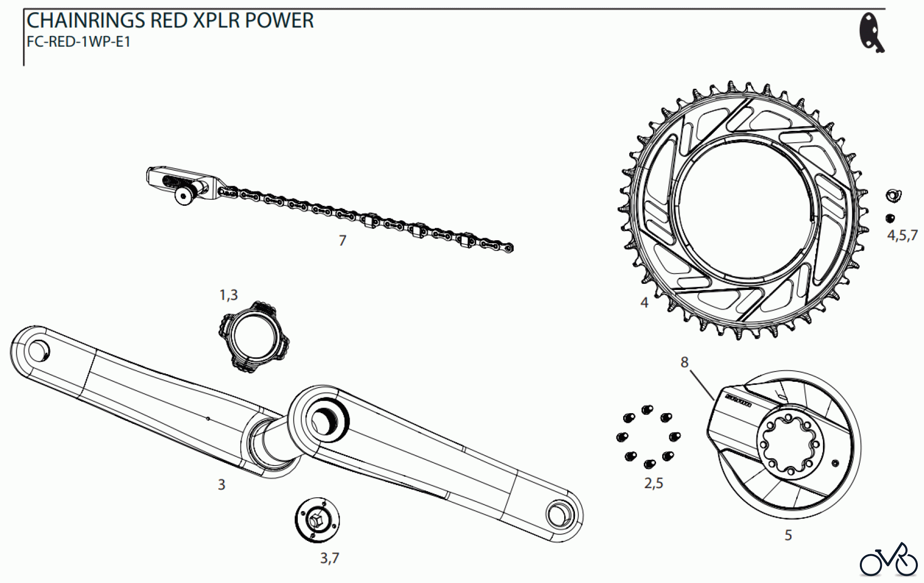  Sram Sram CHAINRINGS RED XPLR POWER