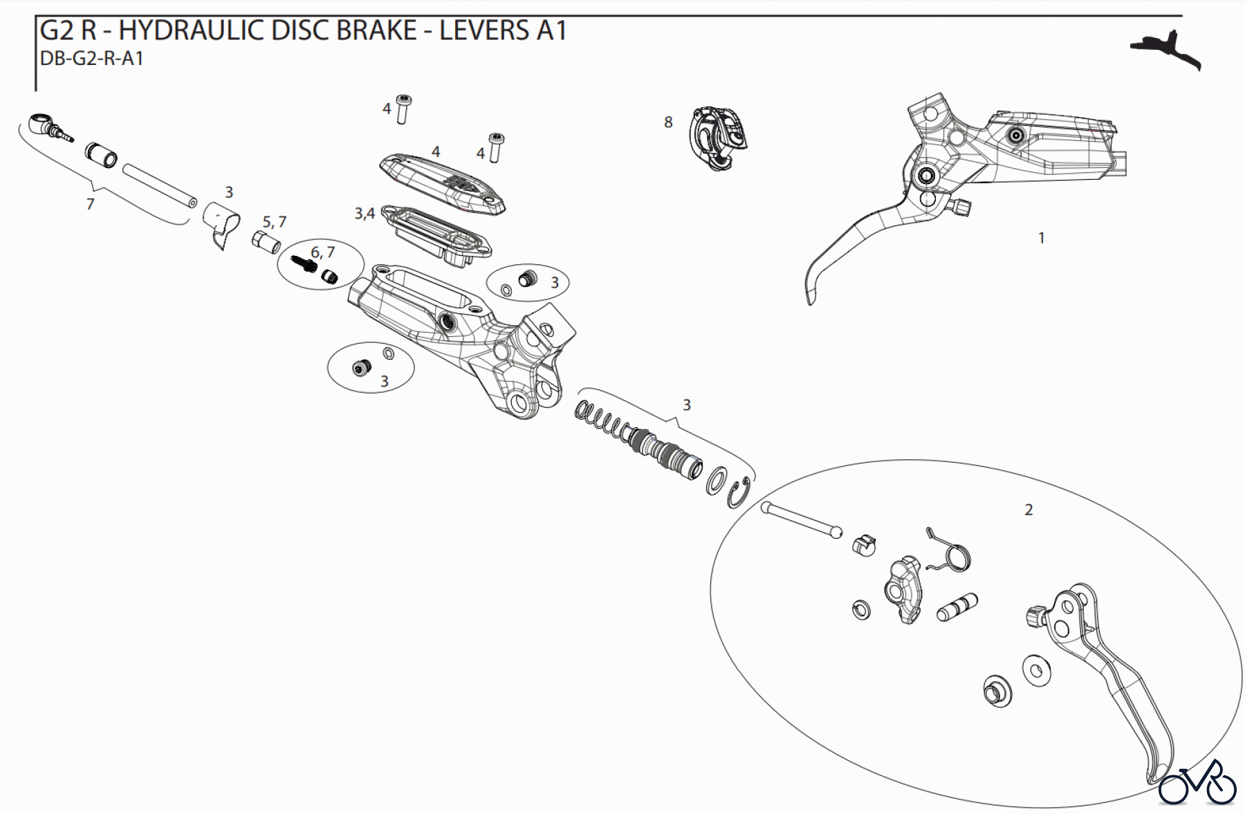 Sram Sram G2 R - HYDRAULIC DISC BRAKE - LEVERS A1